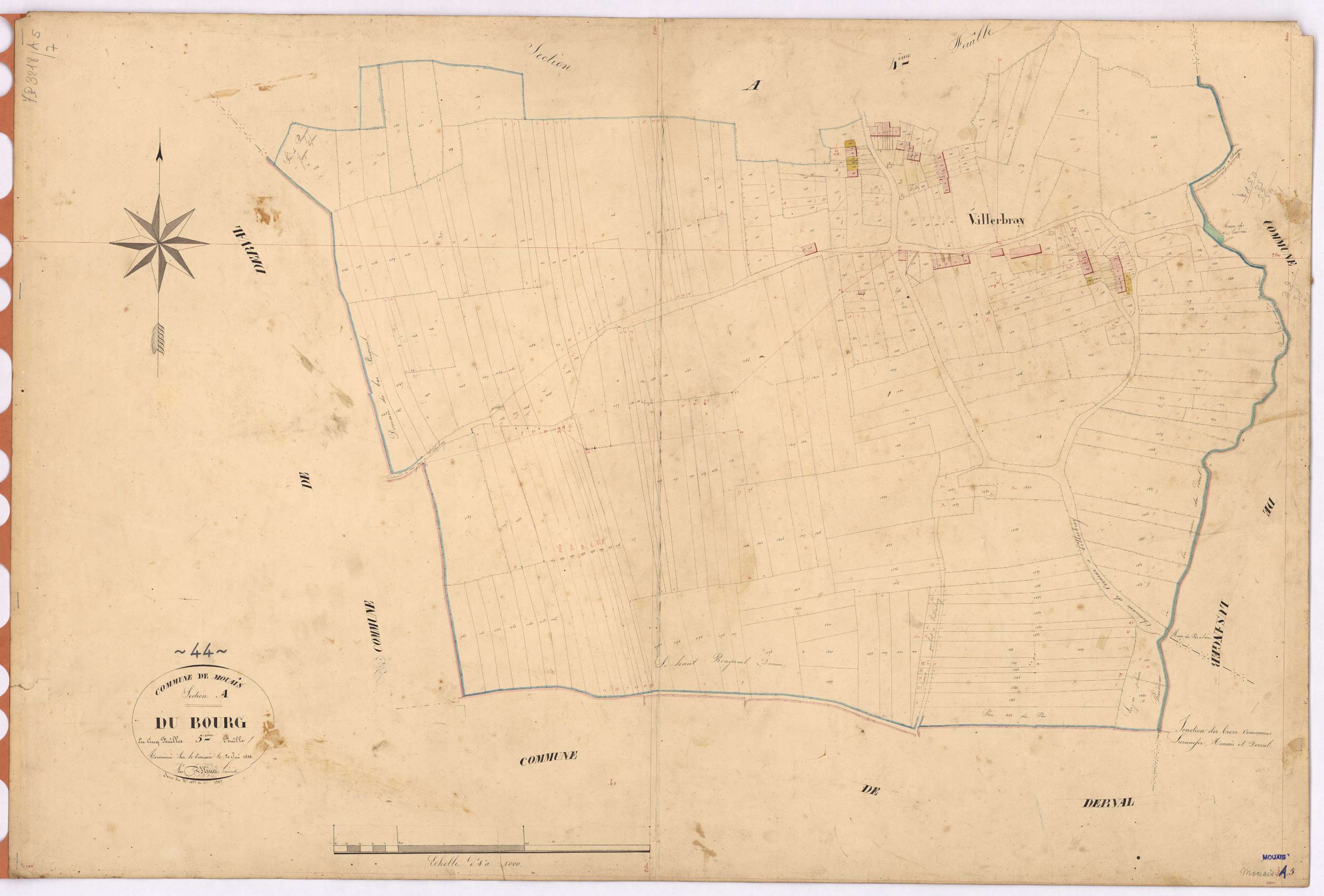 Mouais - Section A5 Bourg (section du) ; 1033-1347