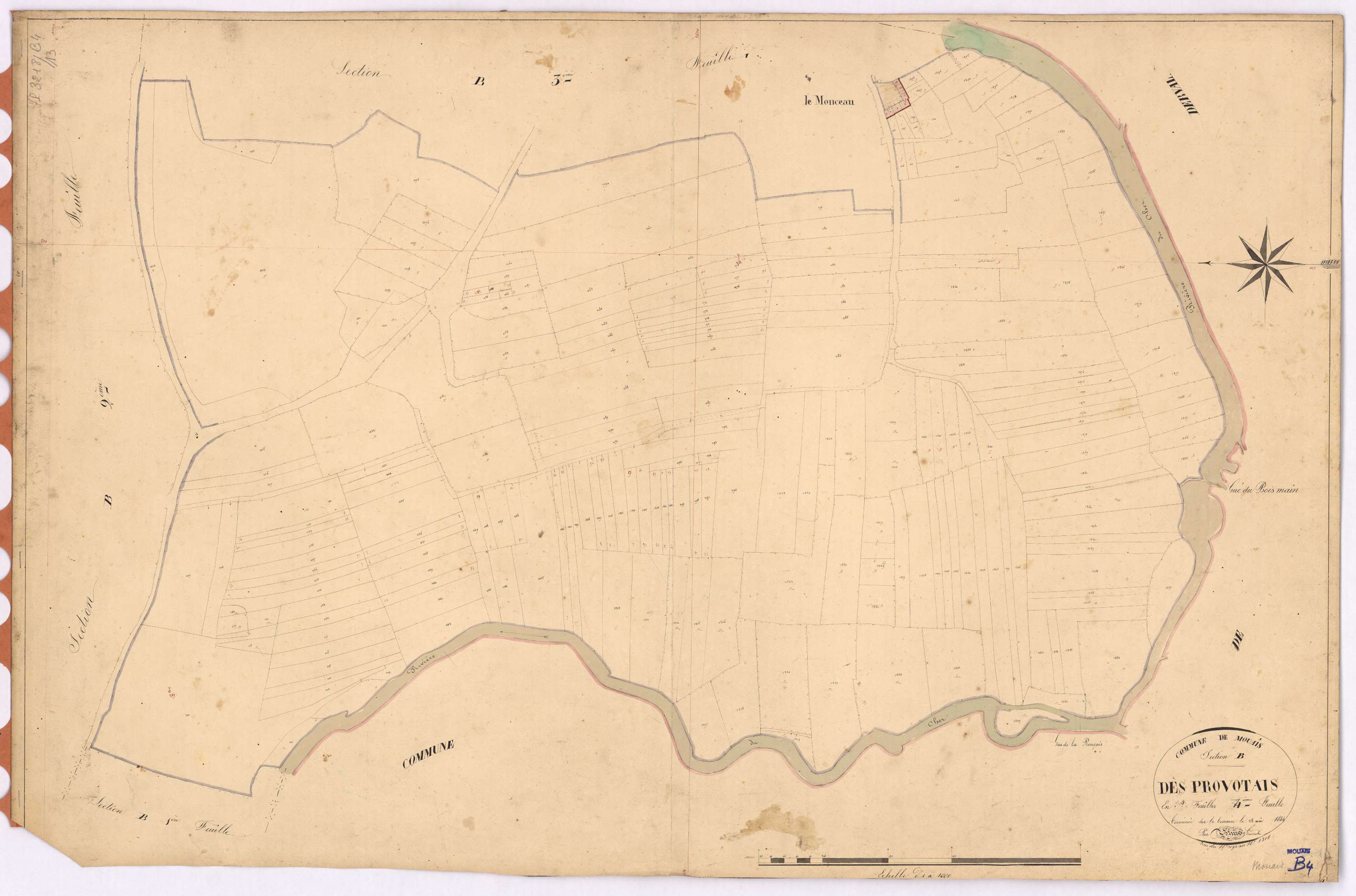 Mouais - Section B4 Provotais (section des) ; 1094-1318