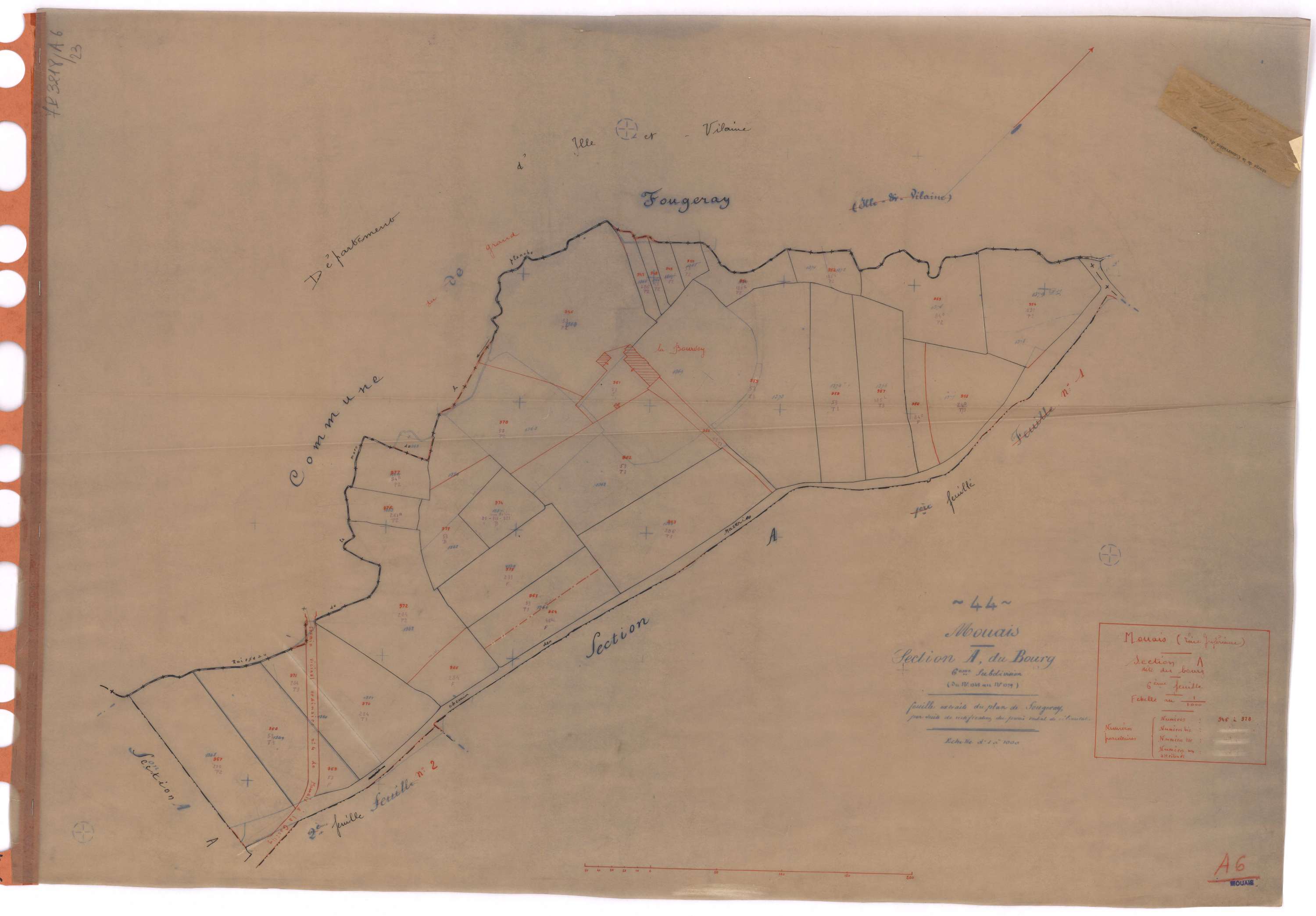 Mouais - Section A6 Bourg (section du) ; 946-978