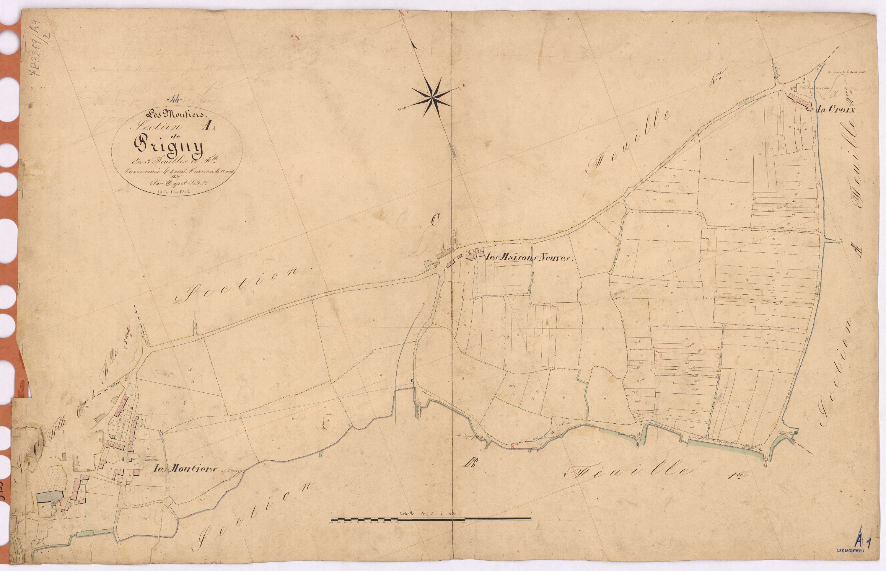 Moutiers-en-Retz - Section A1 Prigny (section de) ; 1-152