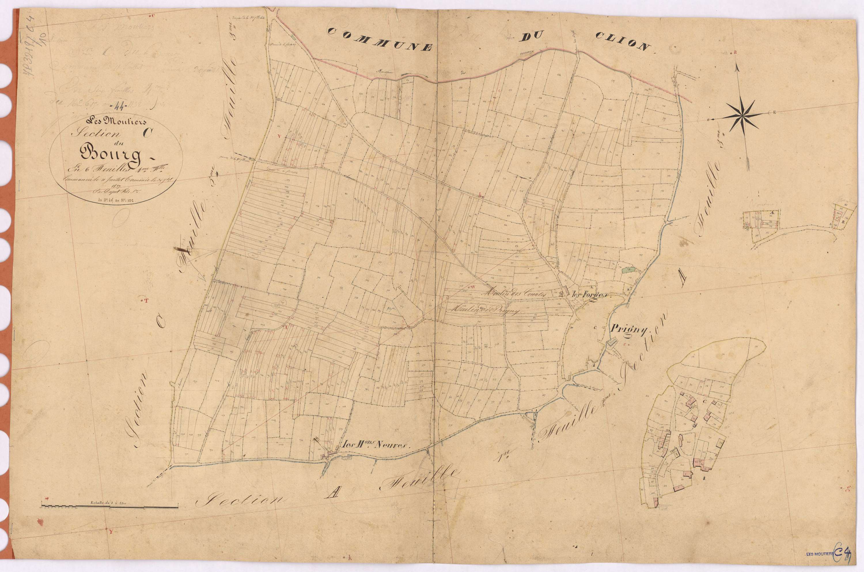 Moutiers-en-Retz - Section C4 Bourg (section du) ; 615-1132