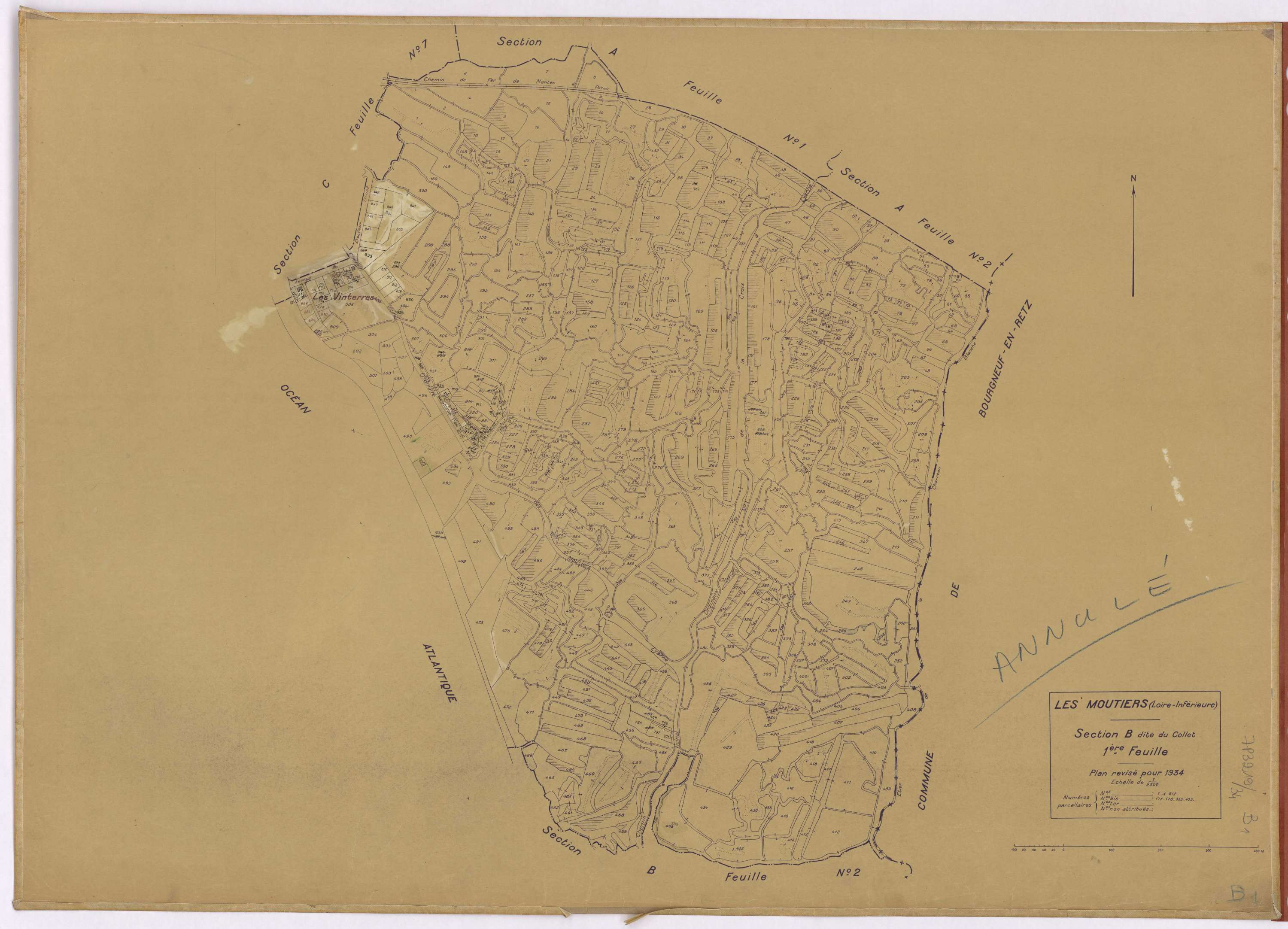 Moutiers-en-Retz - Section B1 Collet (section du) ; 1-512