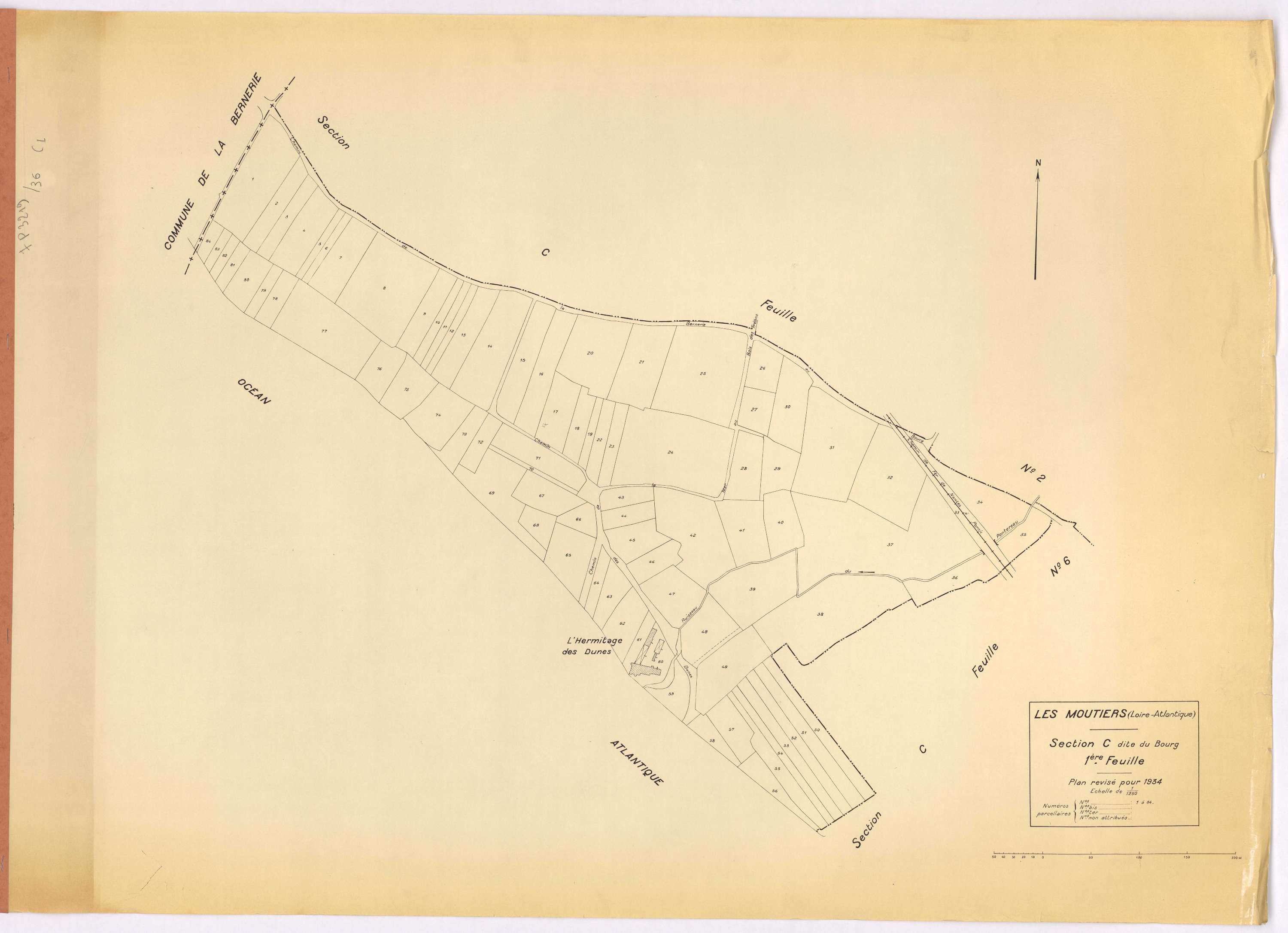 Moutiers-en-Retz - Section C1 Bourg (section du) ; 1-84