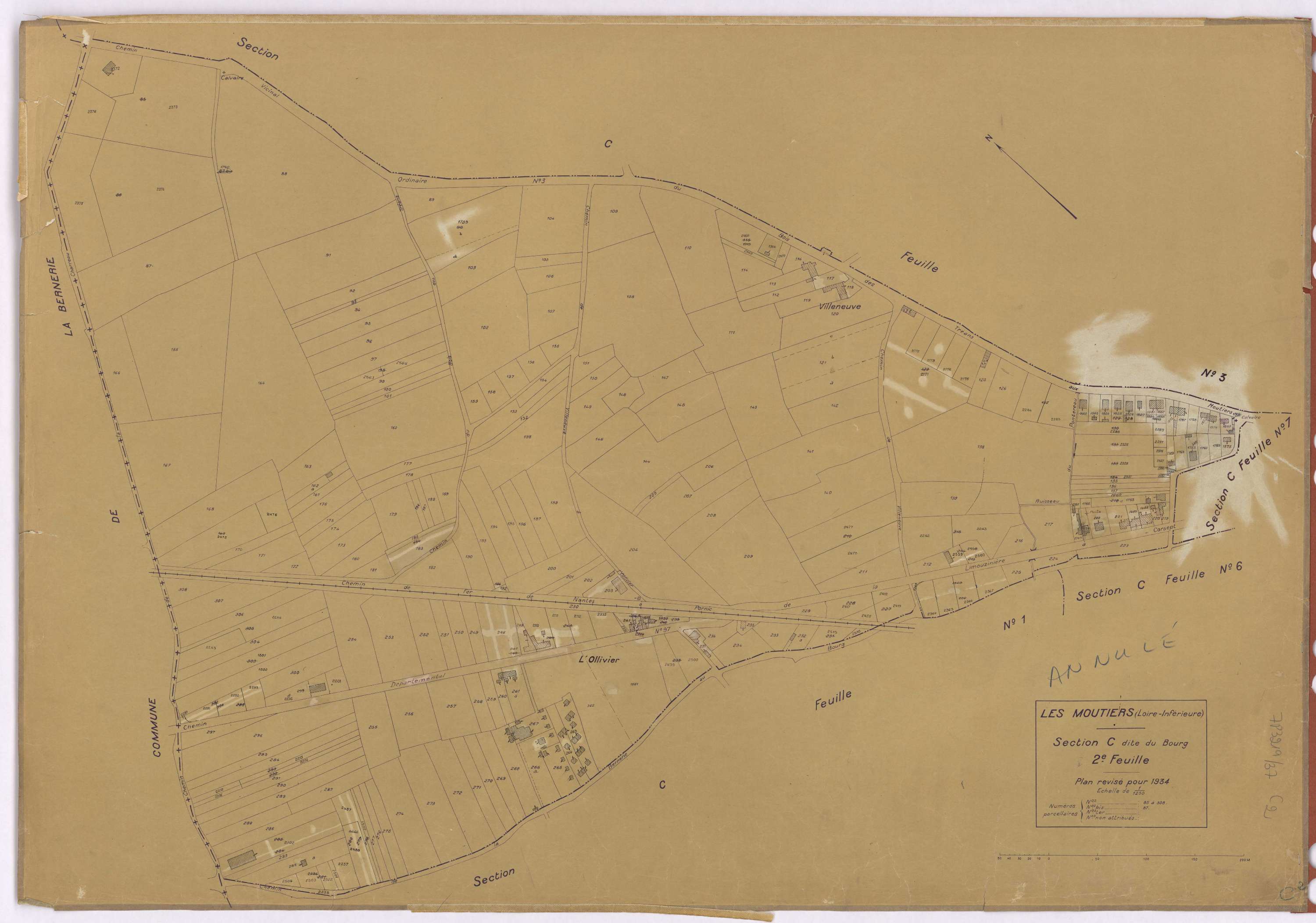 Moutiers-en-Retz - Section C2 Bourg (section du) ; 85-308