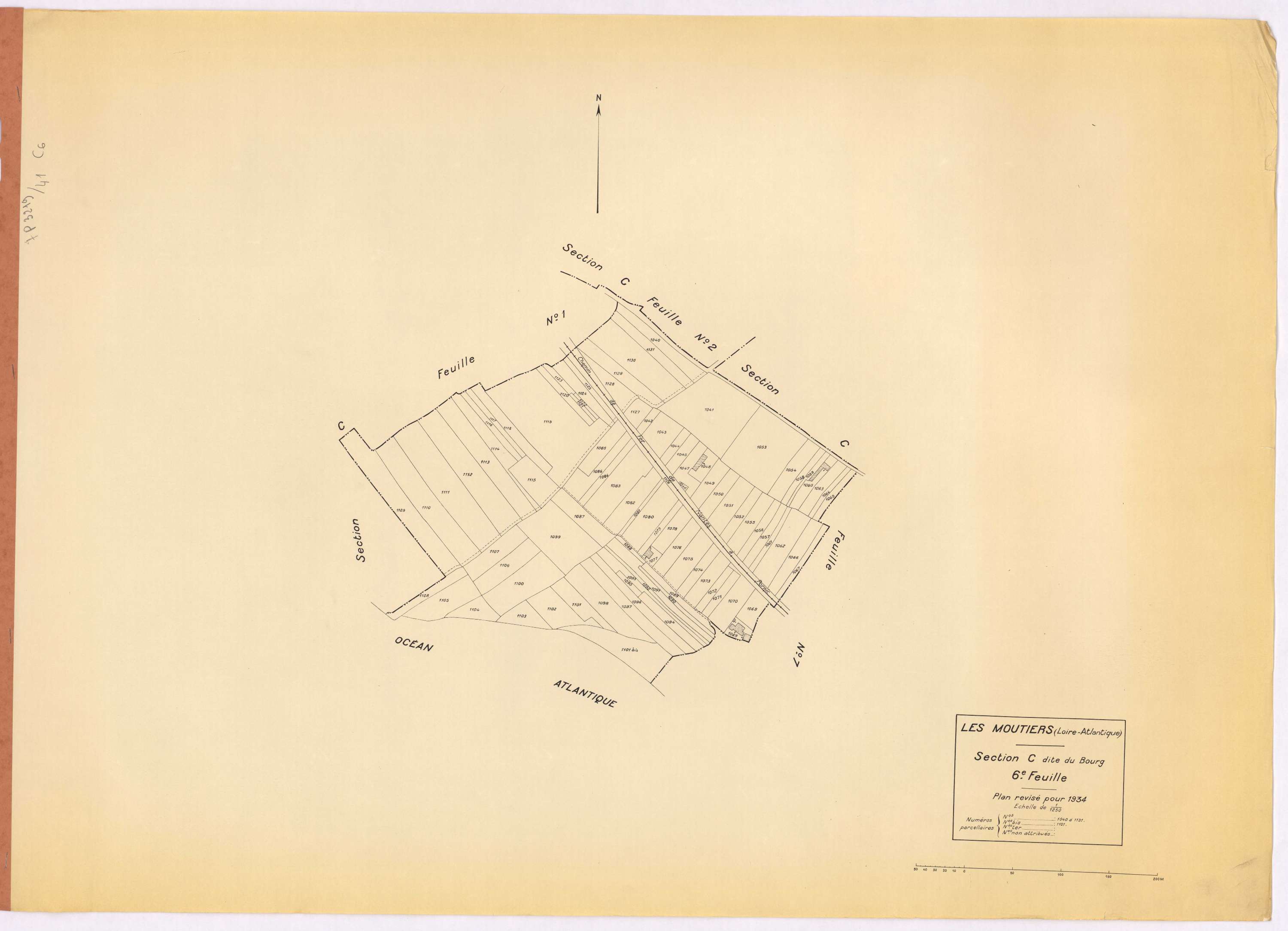 Moutiers-en-Retz - Section C6 Bourg (section du) ; 1040-1131