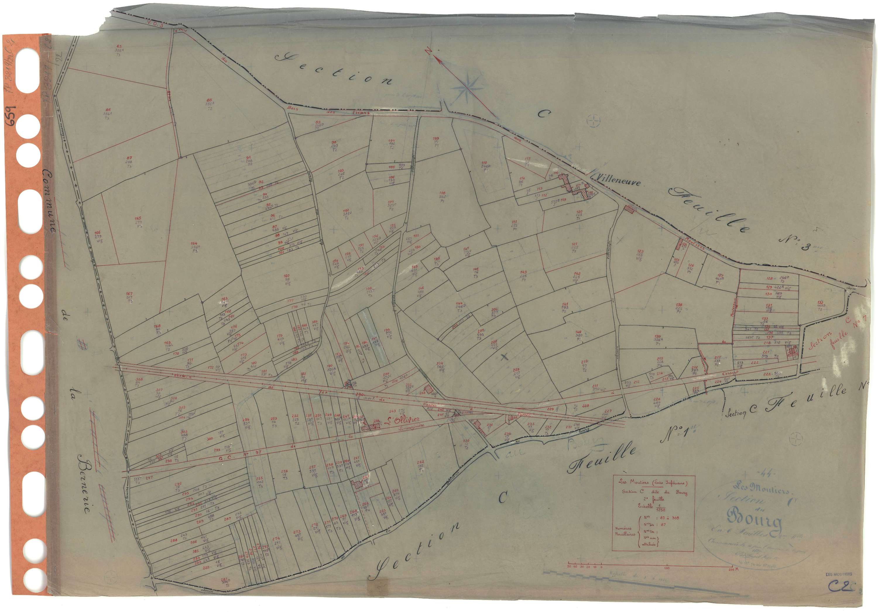 Moutiers-en-Retz - Section C2 Bourg (section du) . 85-308