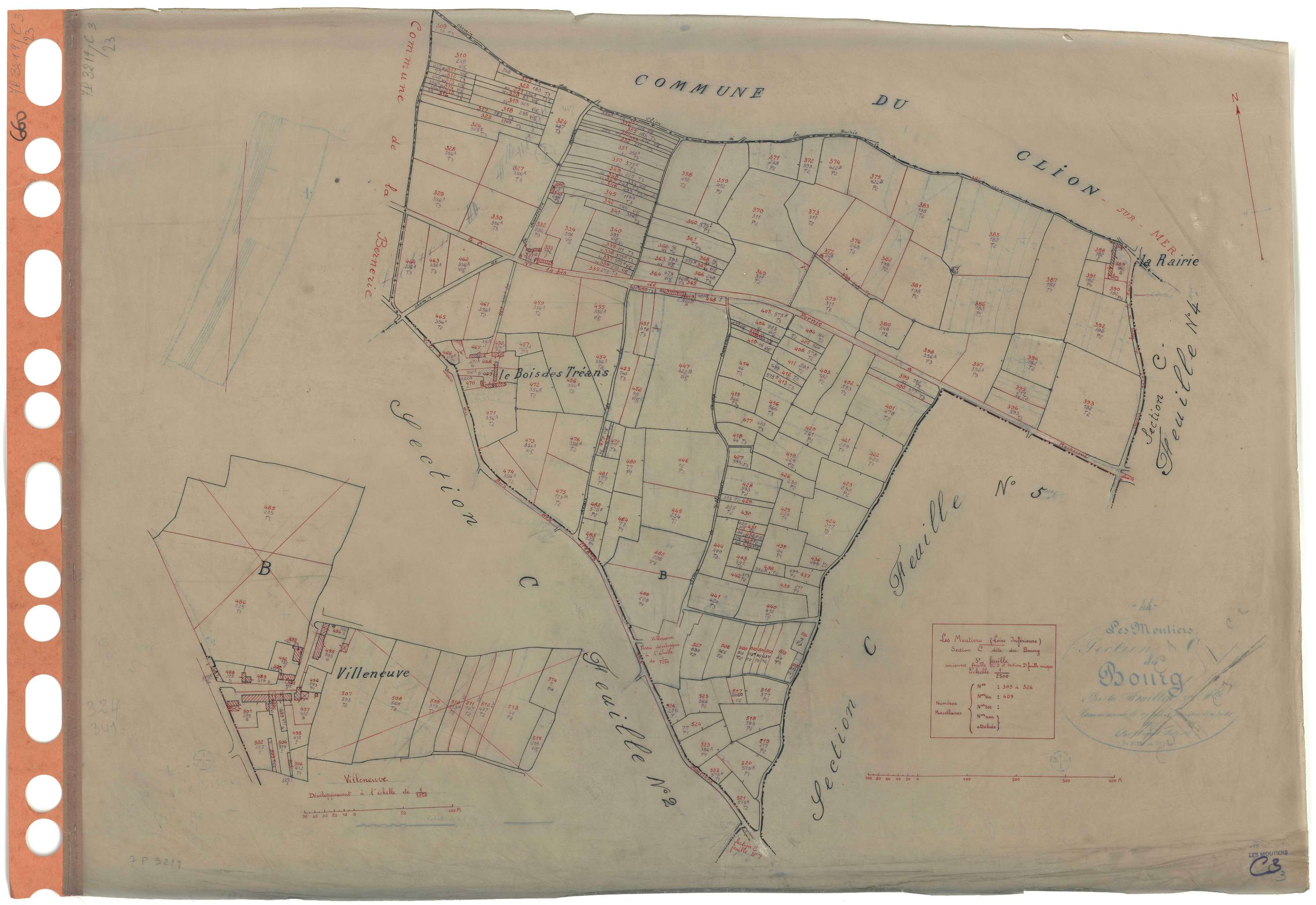 Moutiers-en-Retz - Section C3 Bourg (section du) . 309-526