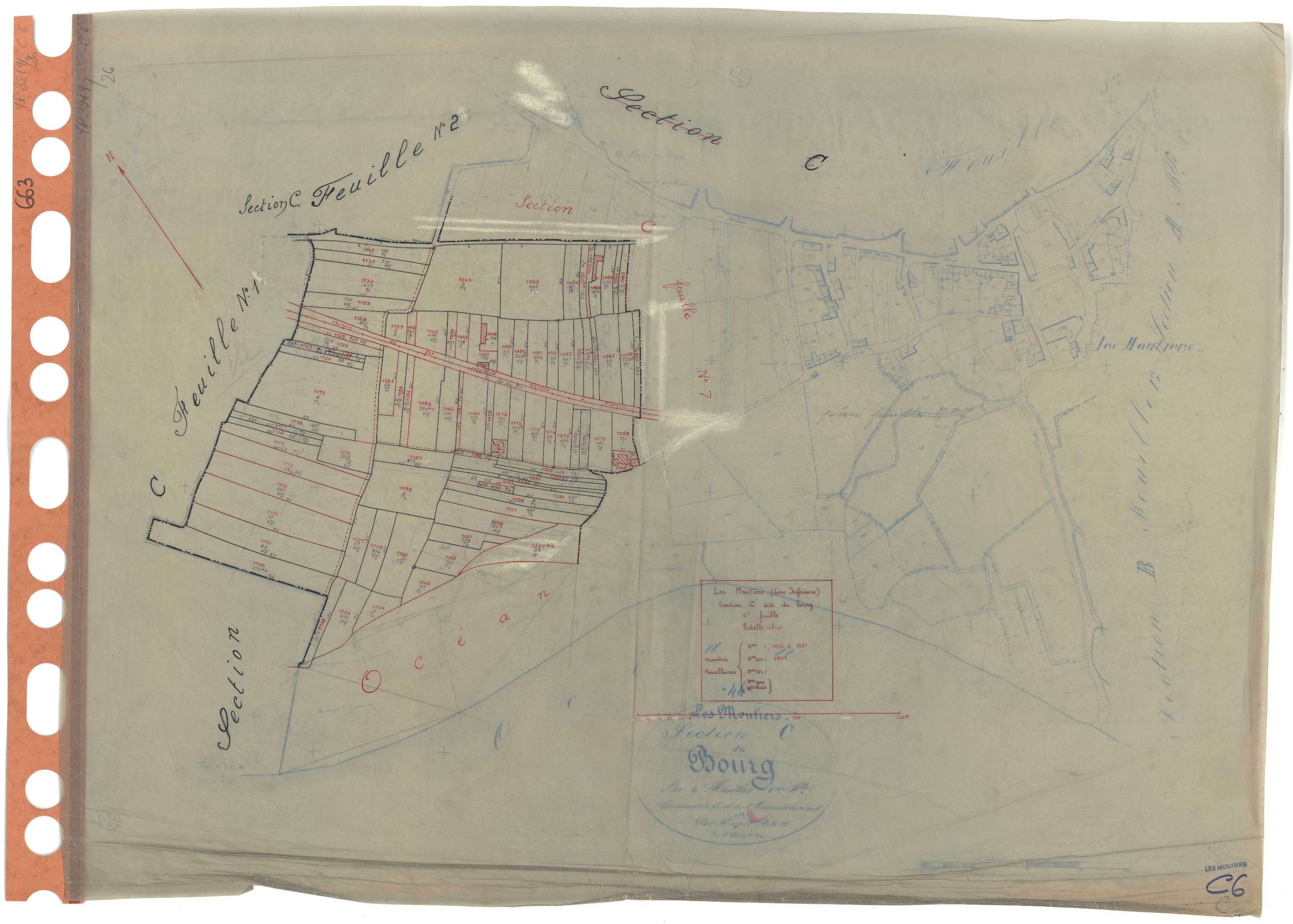 Moutiers-en-Retz - Section C6 Bourg (section du) . 1040-1131