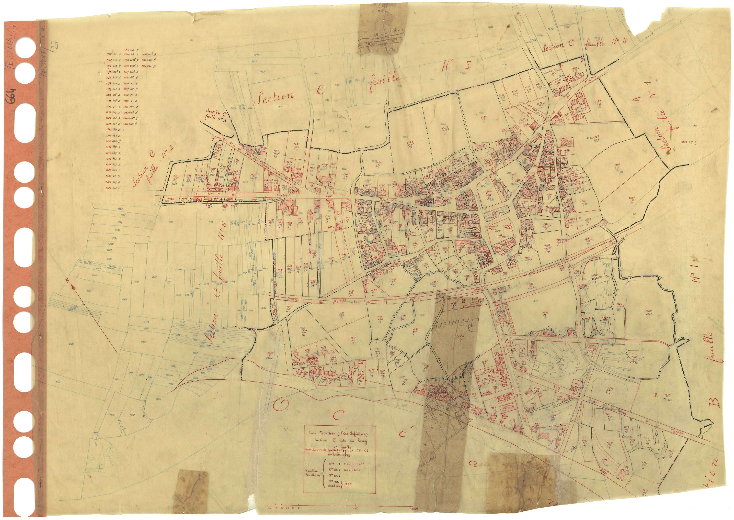 Moutiers-en-Retz - Section C7 Bourg (section du) . 1132-1486