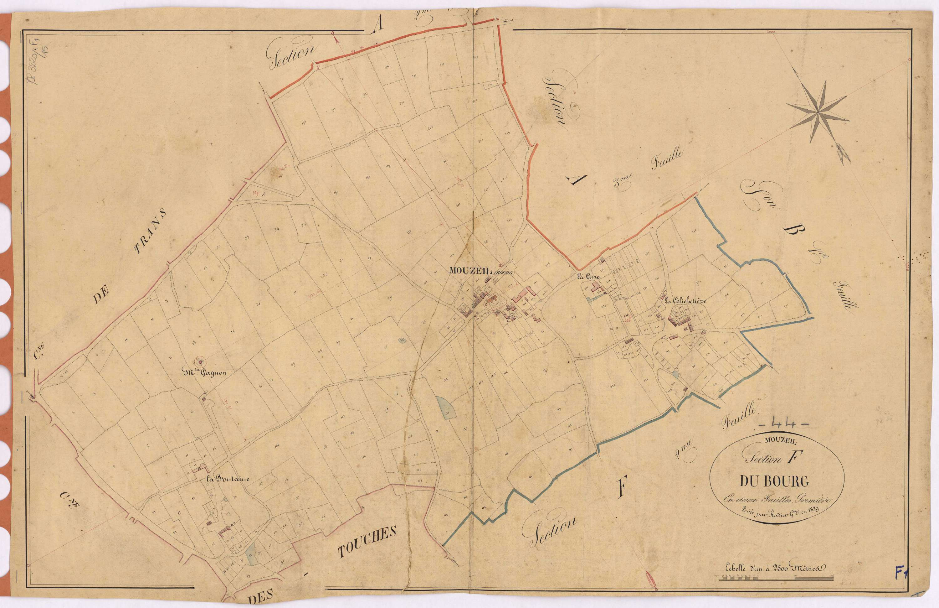 Mouzeil - Section F1 Bourg (section du)