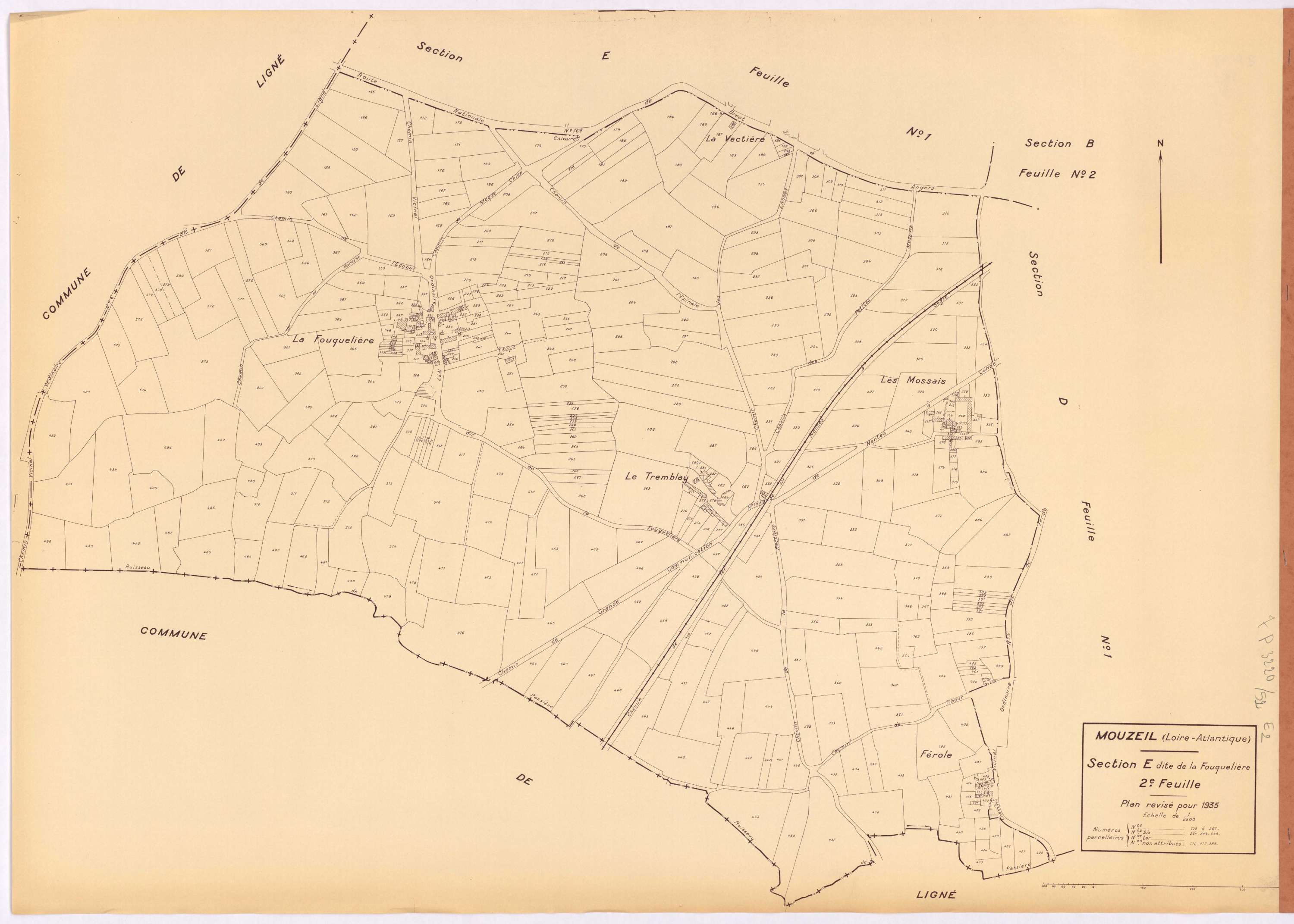 Mouzeil - Section E2 Fouquelière (section de La) ; 155-581