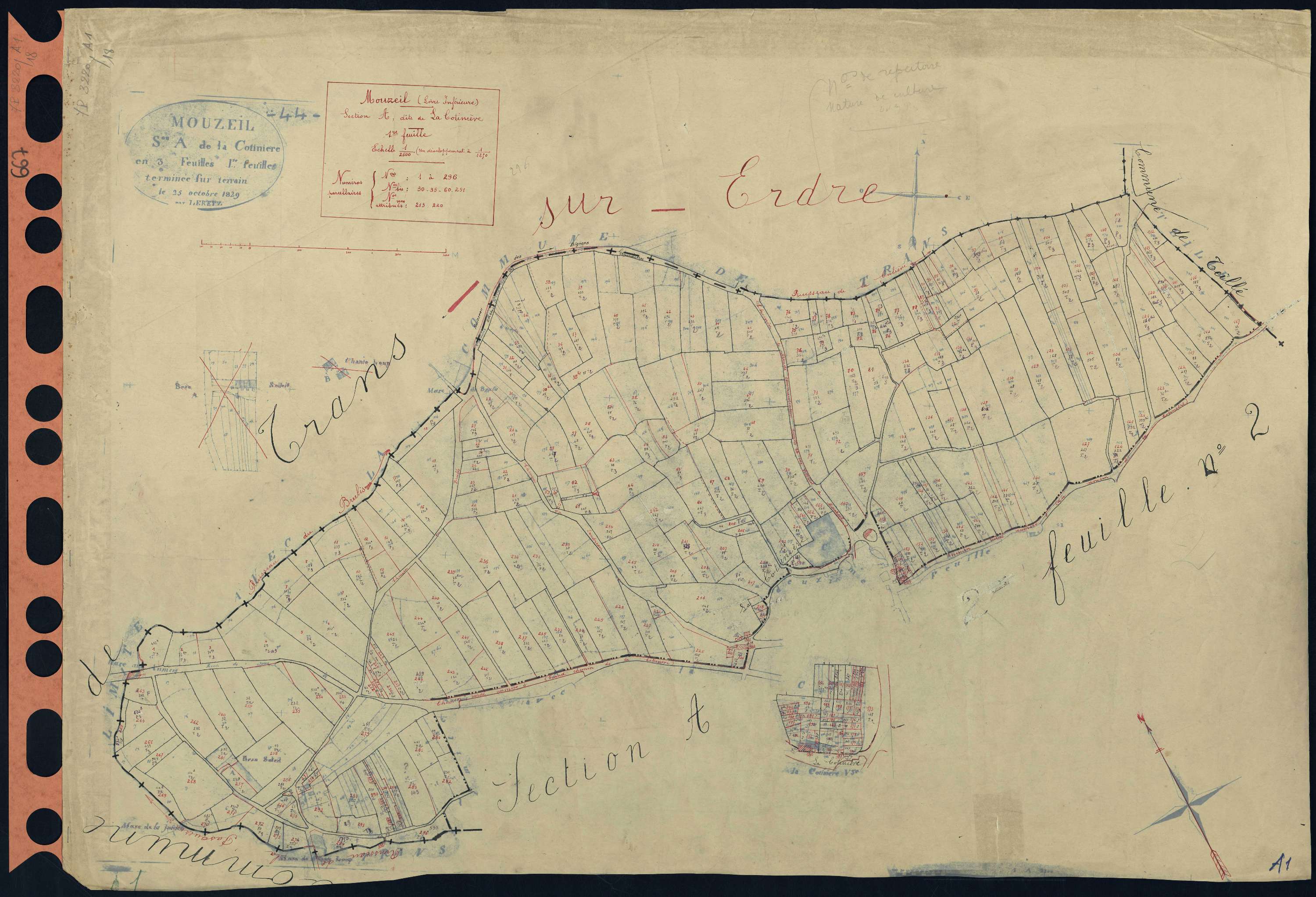 Mouzeil - Section A1 Cotinière (section de La) . 1-296