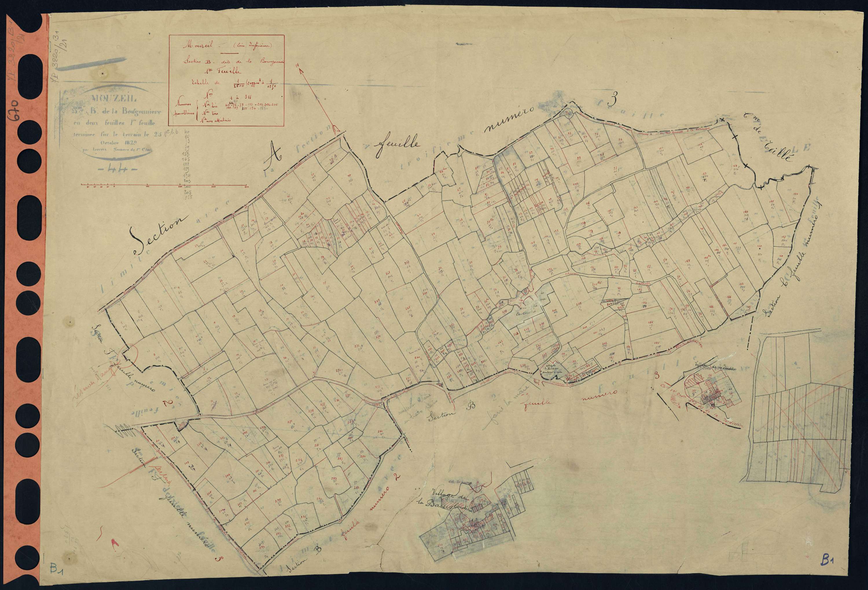 Mouzeil - Section B1 Bourgonnière (section de La) . 1-311