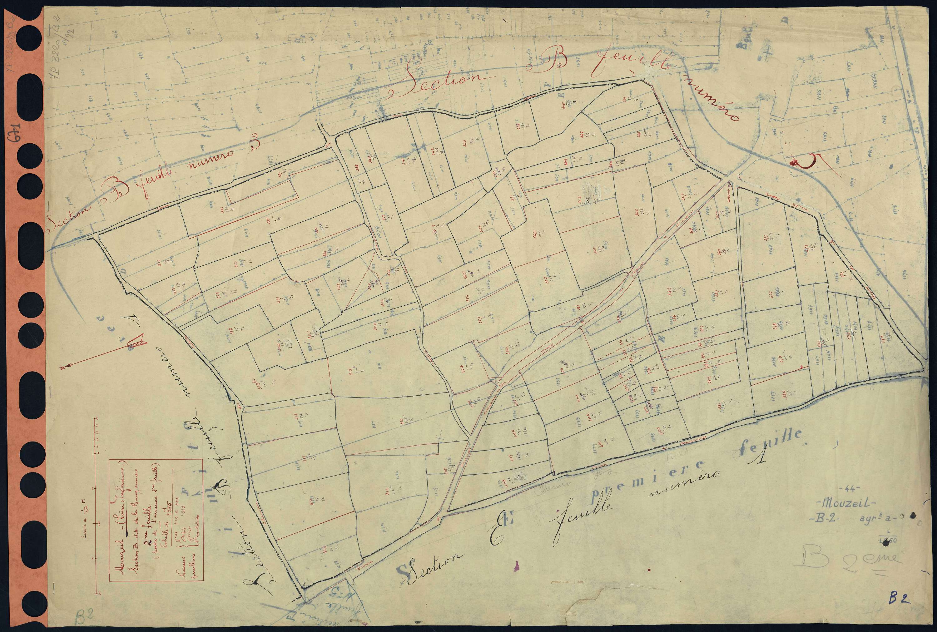 Mouzeil - Section B2 Bourgonnière (section de La) . 312-408