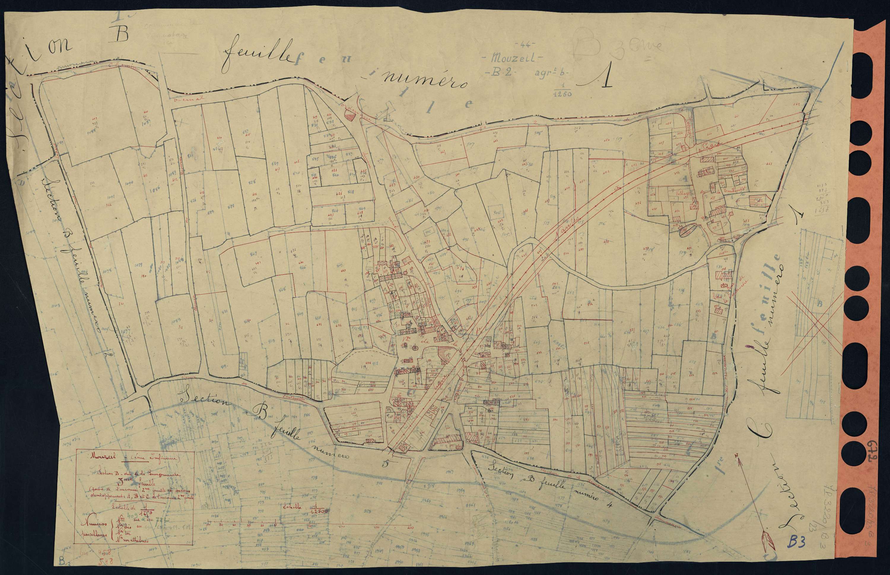 Mouzeil - Section B3 Bourgonnière (section de La) . 409-722