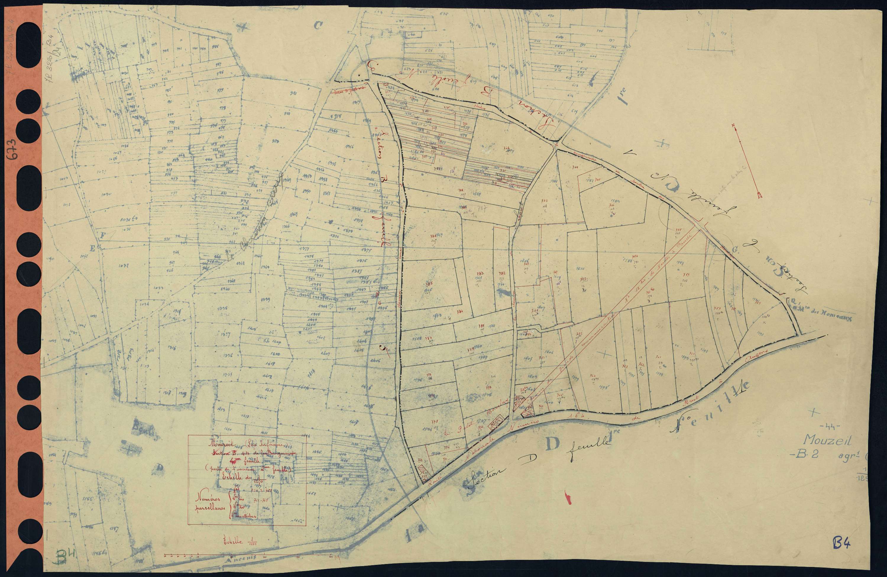 Mouzeil - Section B4 Bourgonnière (section de La) . 723-788