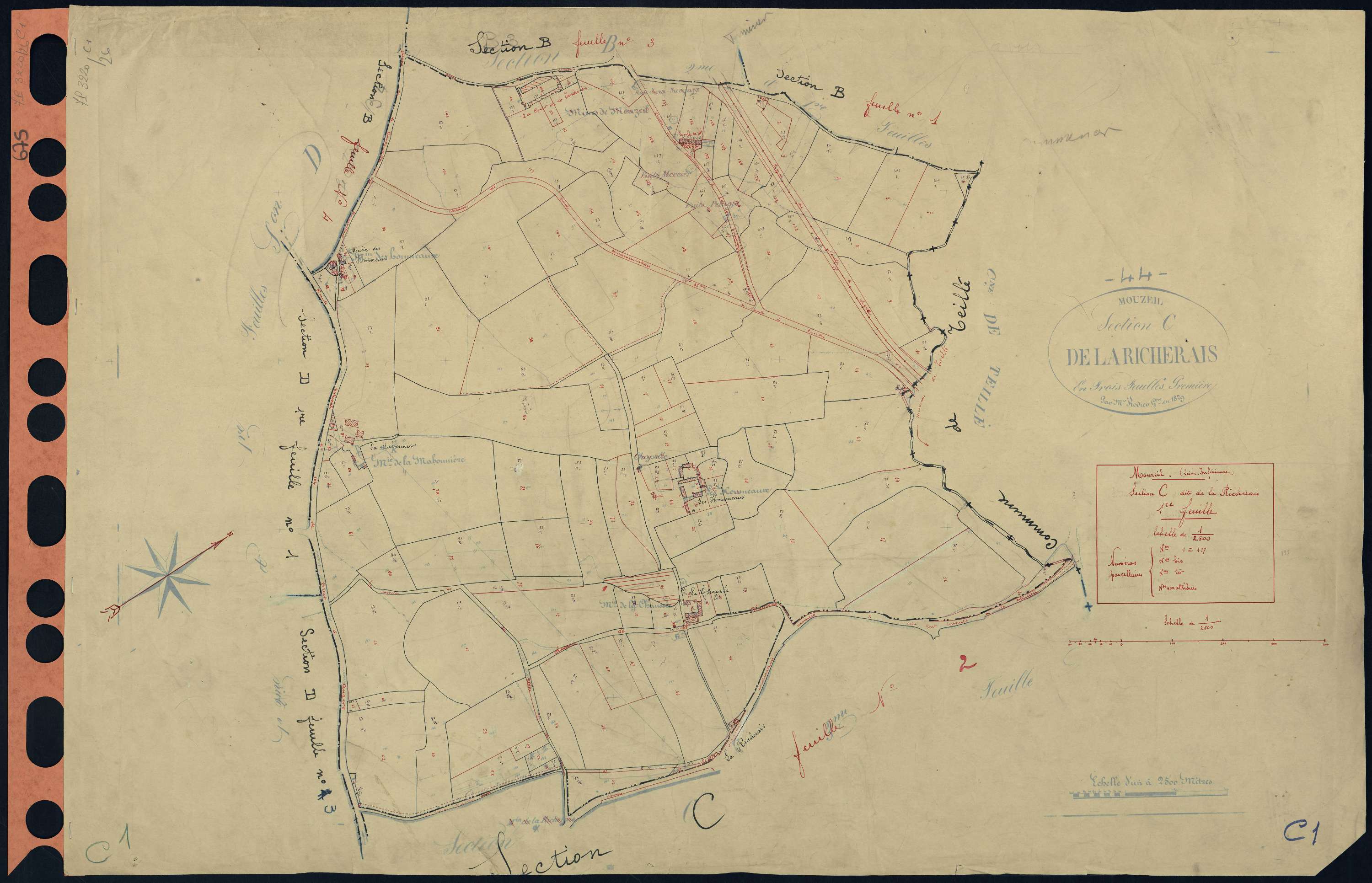 Mouzeil - Section C1 Richerais (section de La) . 1-137