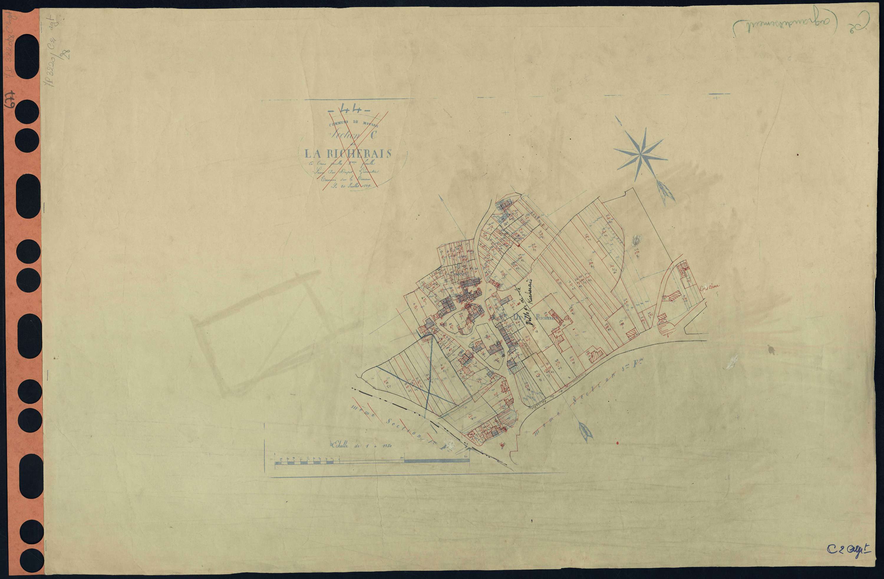 Mouzeil - Section C2 (développement) Richerais (section de La) . 138-669 . développement du village de La Richerais