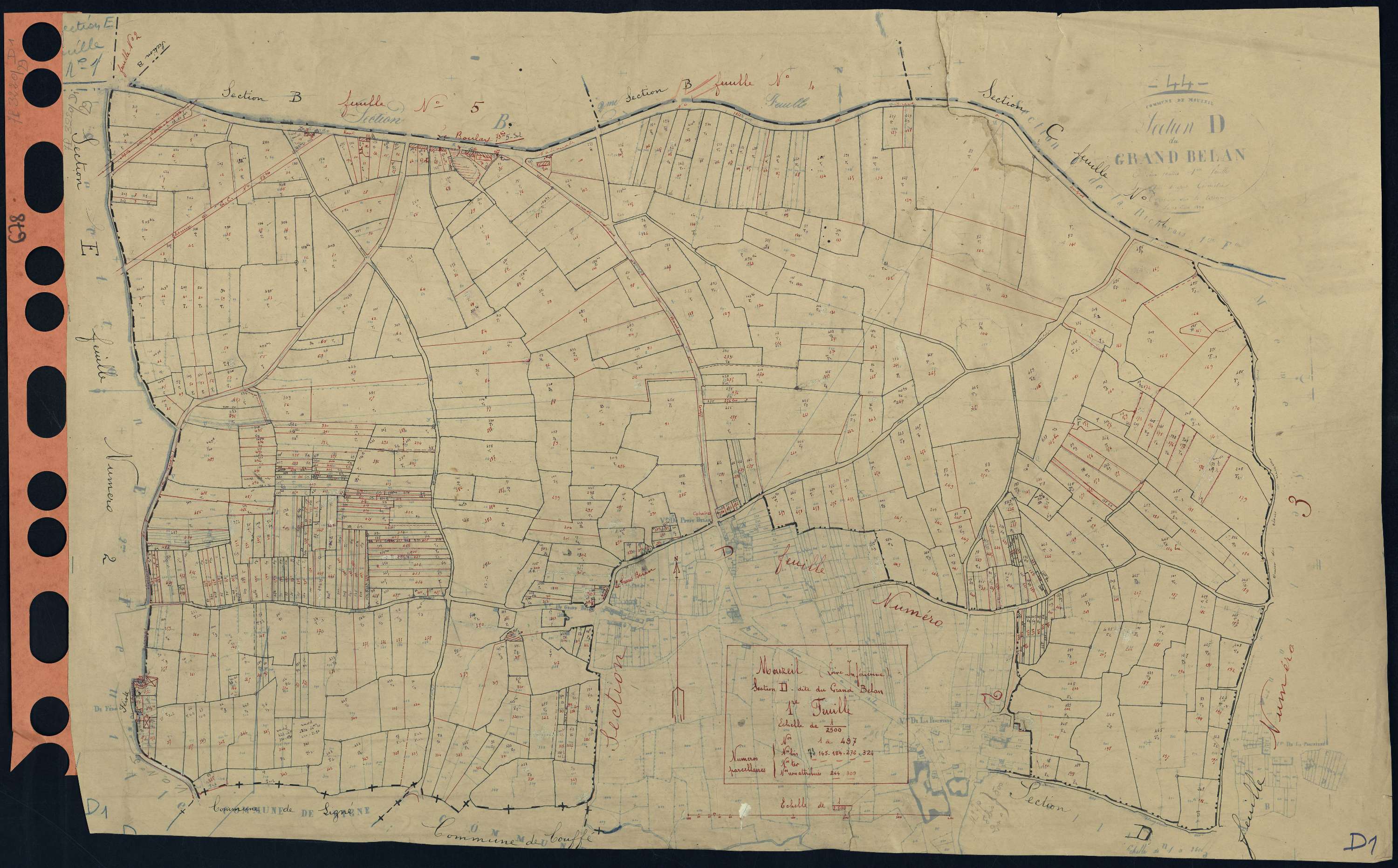 Mouzeil - Section D1 Grand Belan (section du) . 1-497