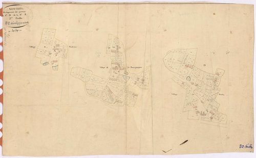 Mouzeil - Section B2 (développement) Bourgonnière (section de La) ; développement des villages de La Tardivière, de La Bourgonnière et du Boulay
