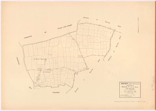 Mouzeil - Section F1 Bourg (section du) ; 1-136
