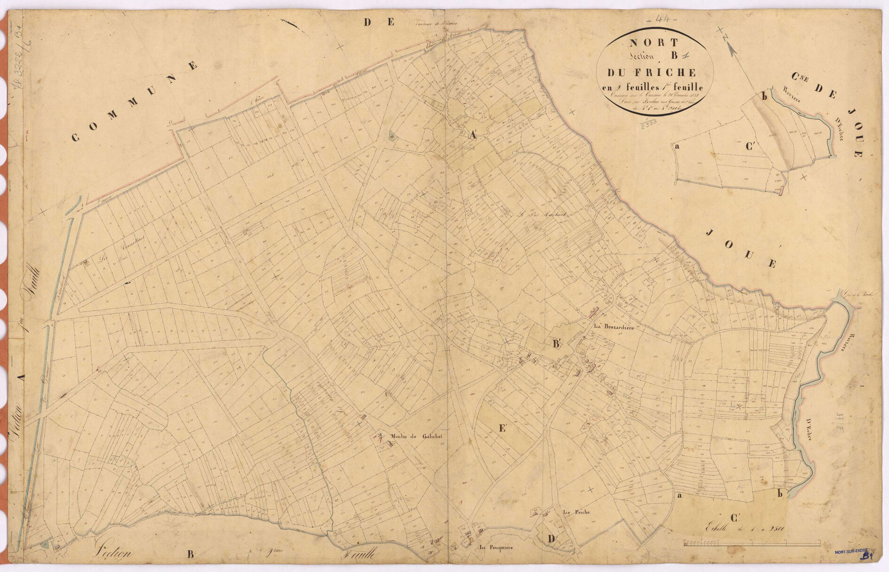 Nort-sur-Erdre - Section B1 Friche (section du) ; 1-1240ter