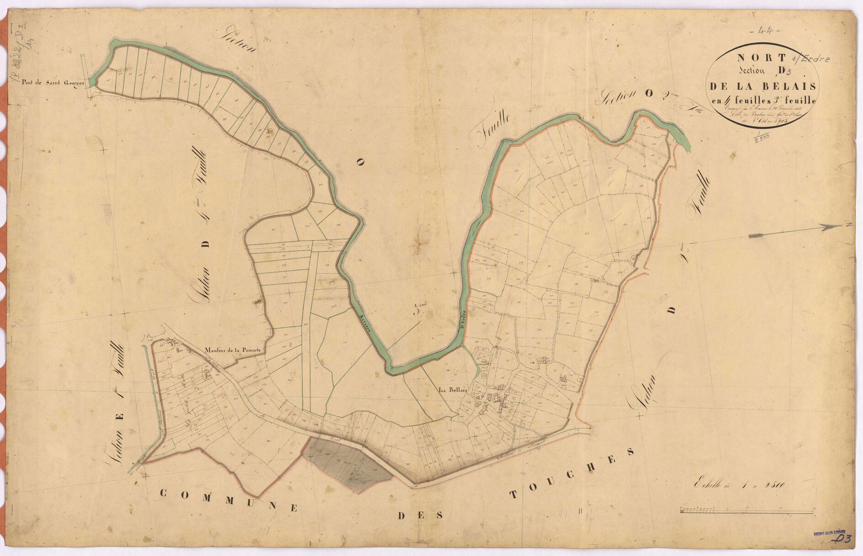 Nort-sur-Erdre - Section D3 Bélais (section de La) ; 649-903