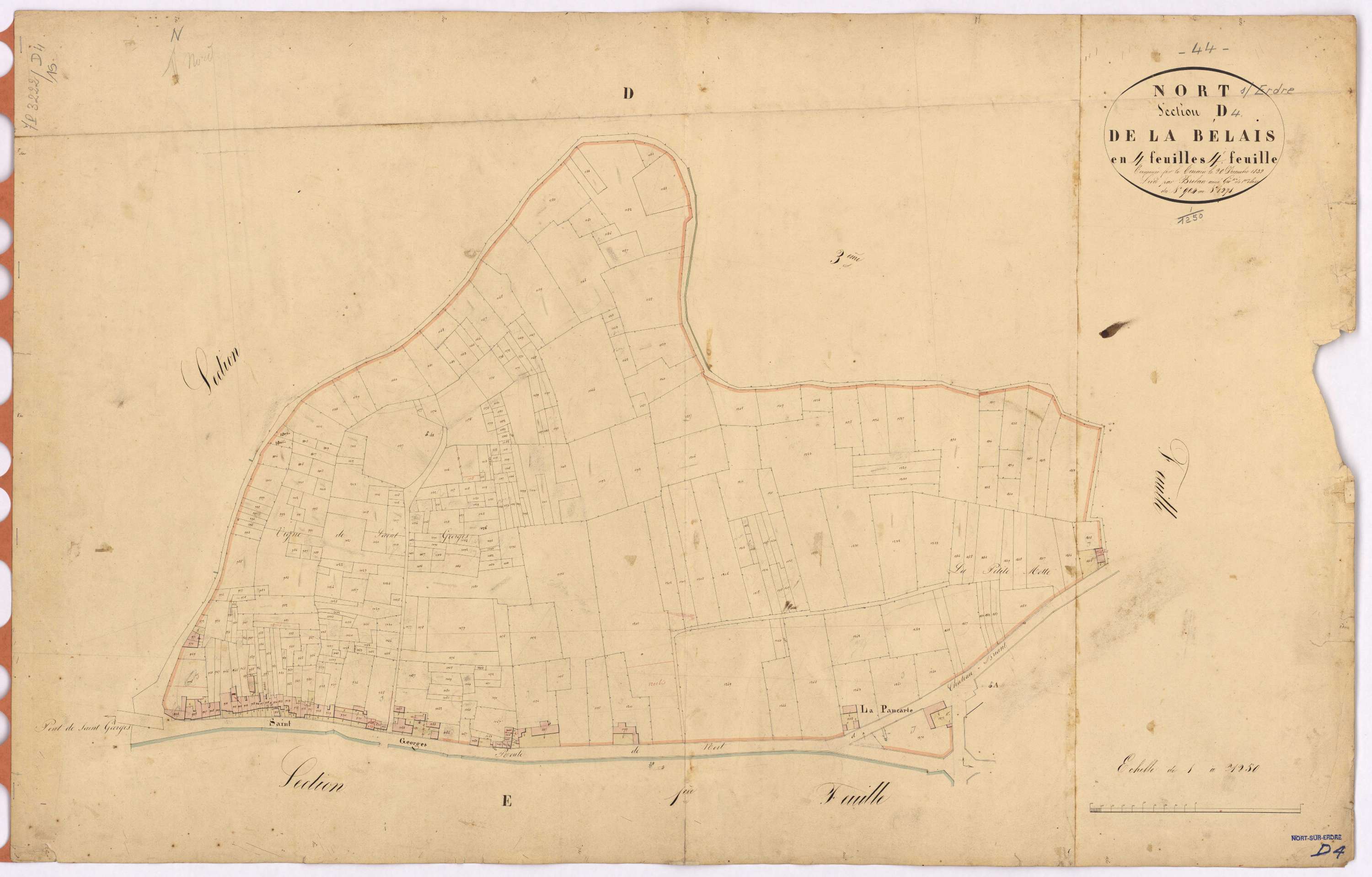 Nort-sur-Erdre - Section D4 Bélais (section de La) ; 904-1271