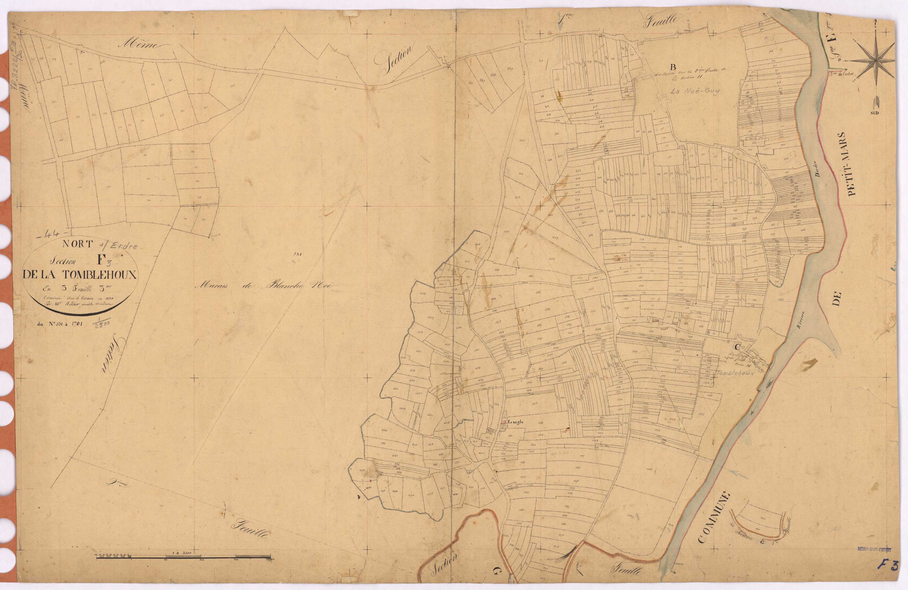 Nort-sur-Erdre - Section F3 Tomblehoux (section de La) ; 532-1701