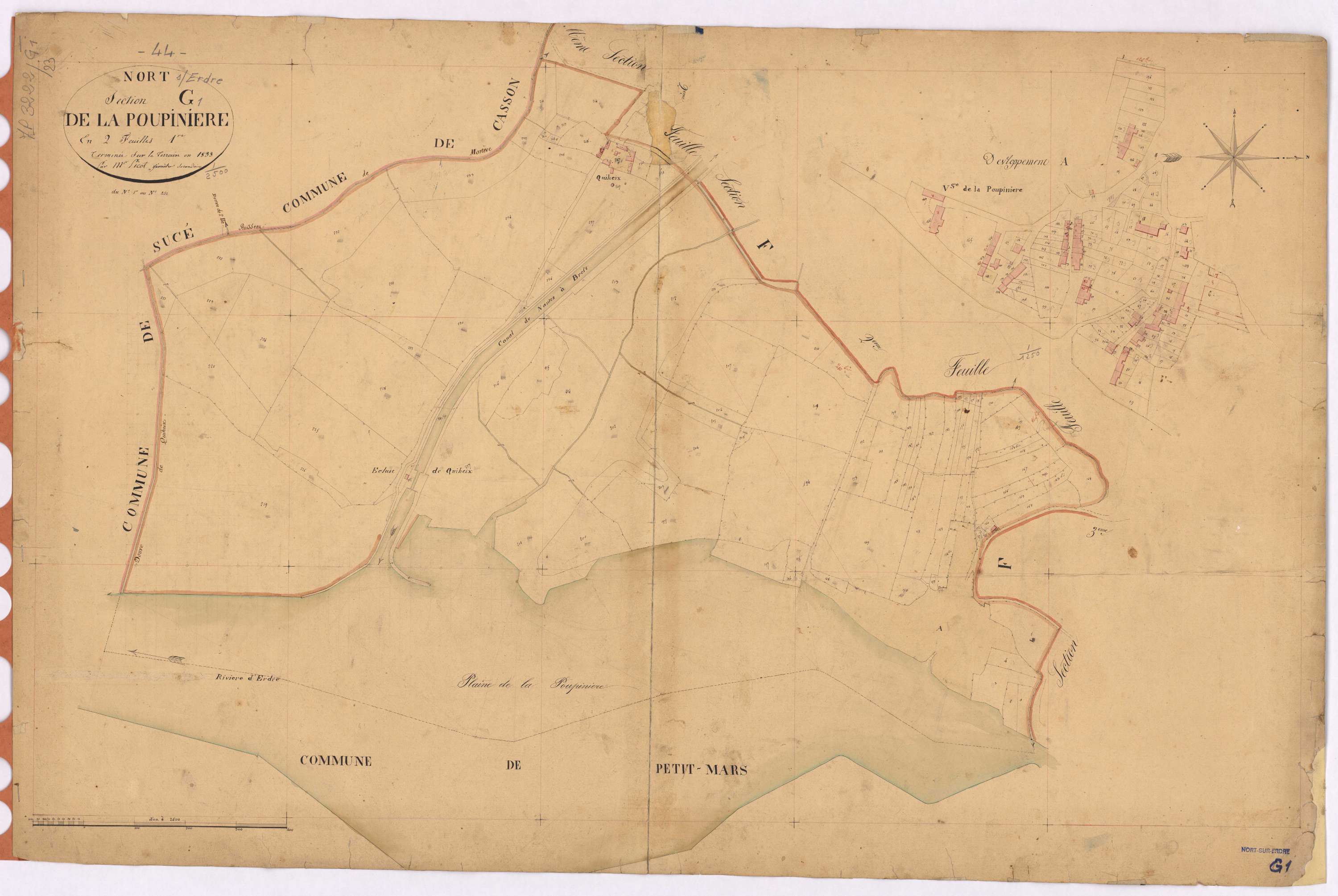 Nort-sur-Erdre - Section G1 Poupinière (section de La) ; 1-251