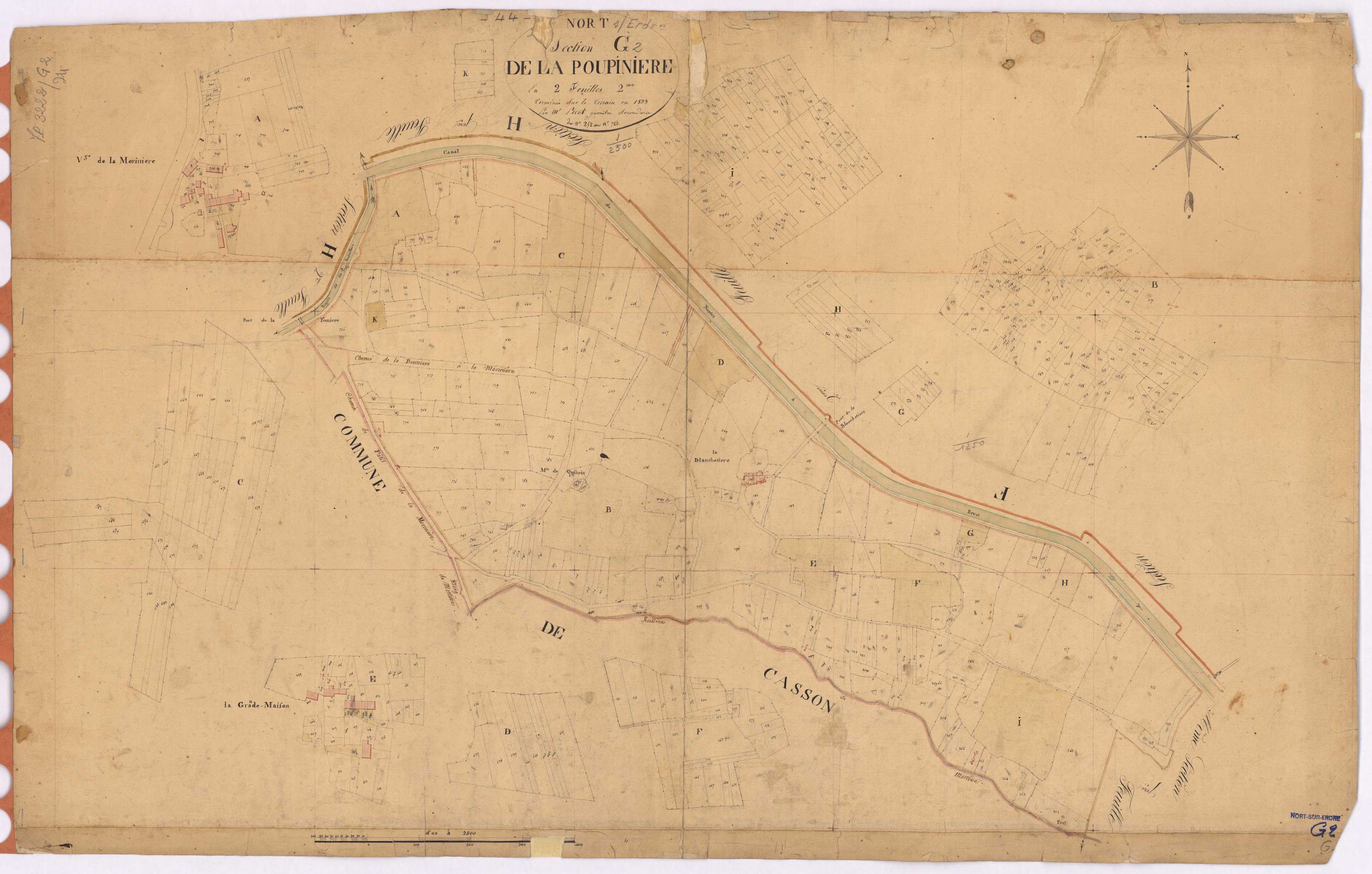 Nort-sur-Erdre - Section G2 Poupinière (section de La) ; 252-784