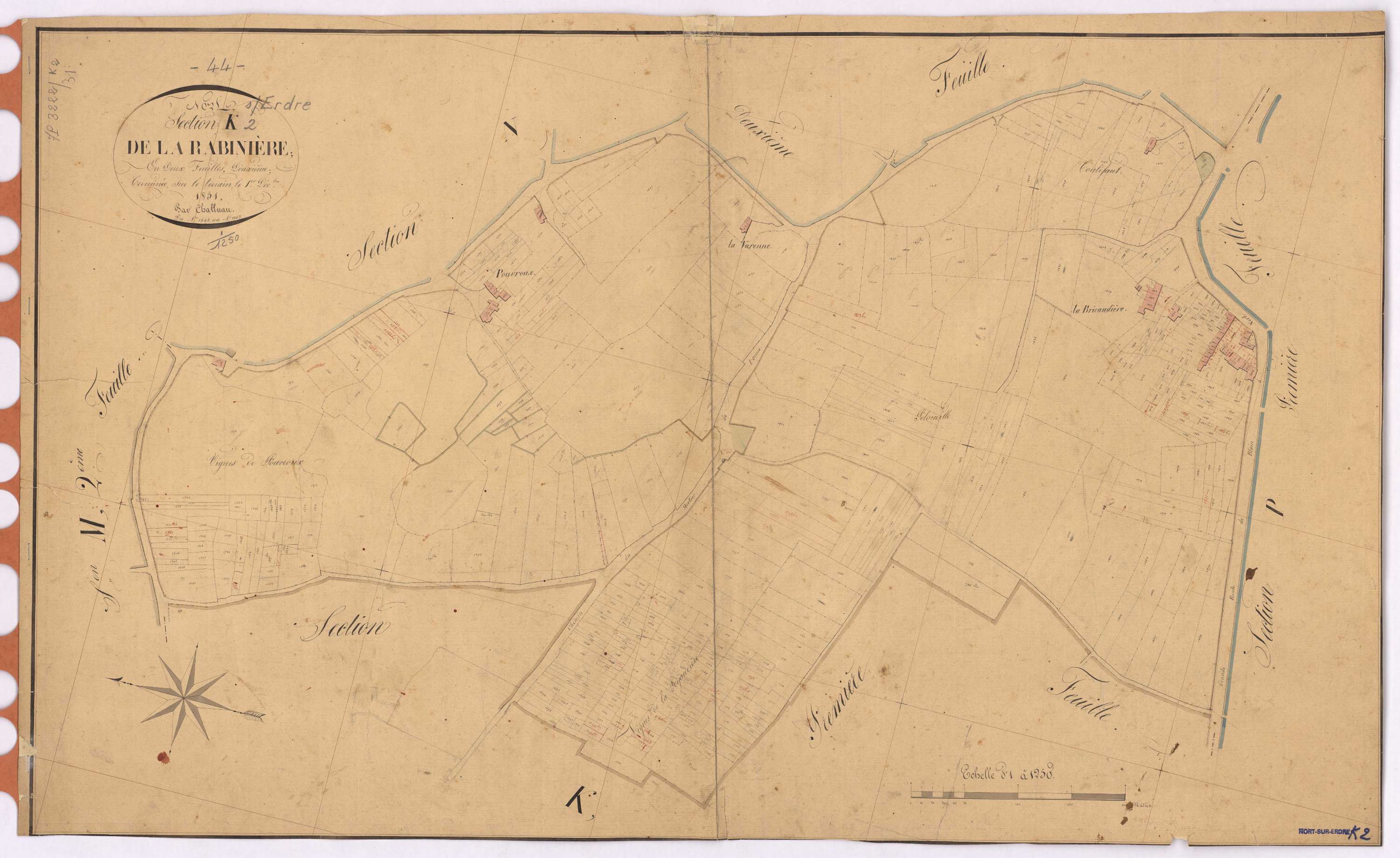 Nort-sur-Erdre - Section K2 Rabinière (section de La) ; 1543-1982