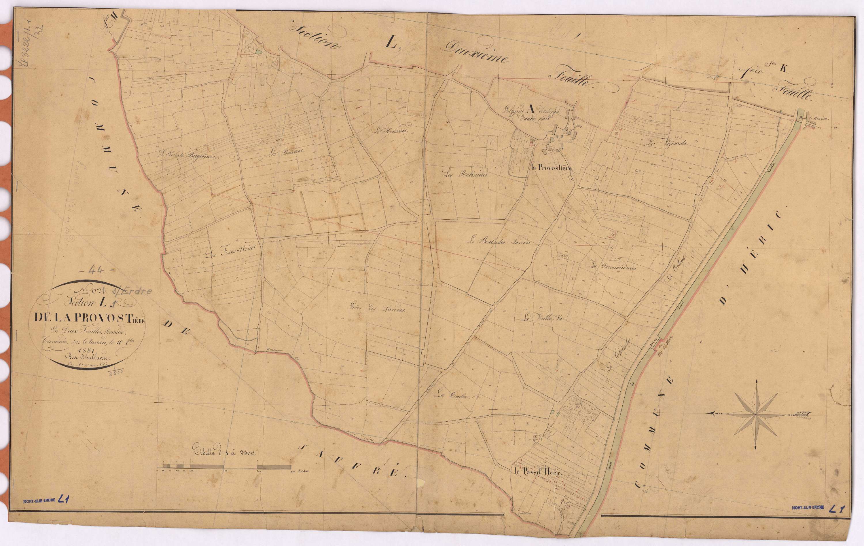 Nort-sur-Erdre - Section L1 Provostière (section de La) ; 1-619