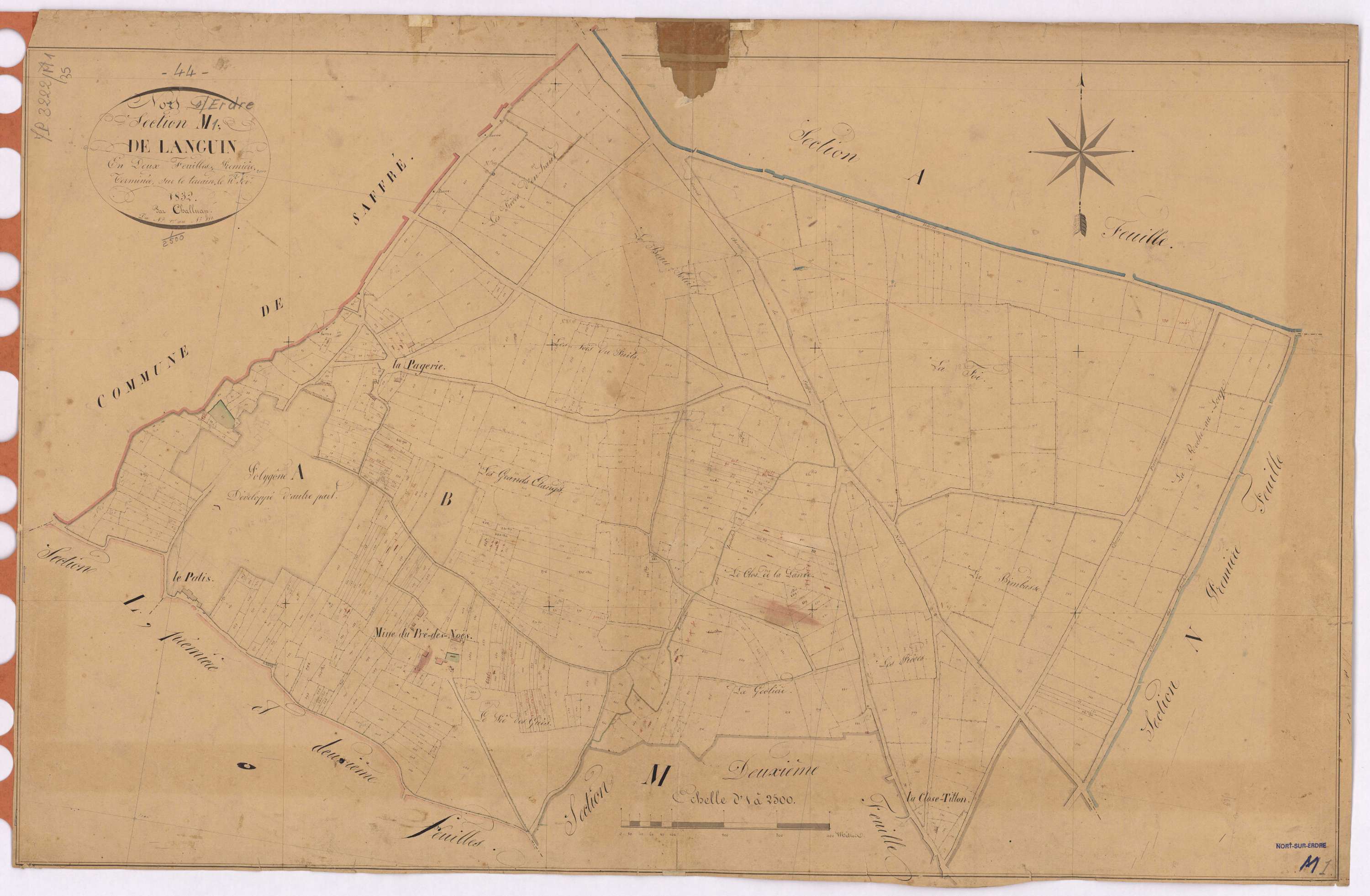 Nort-sur-Erdre - Section M1 Languin (section de) ; 1-881