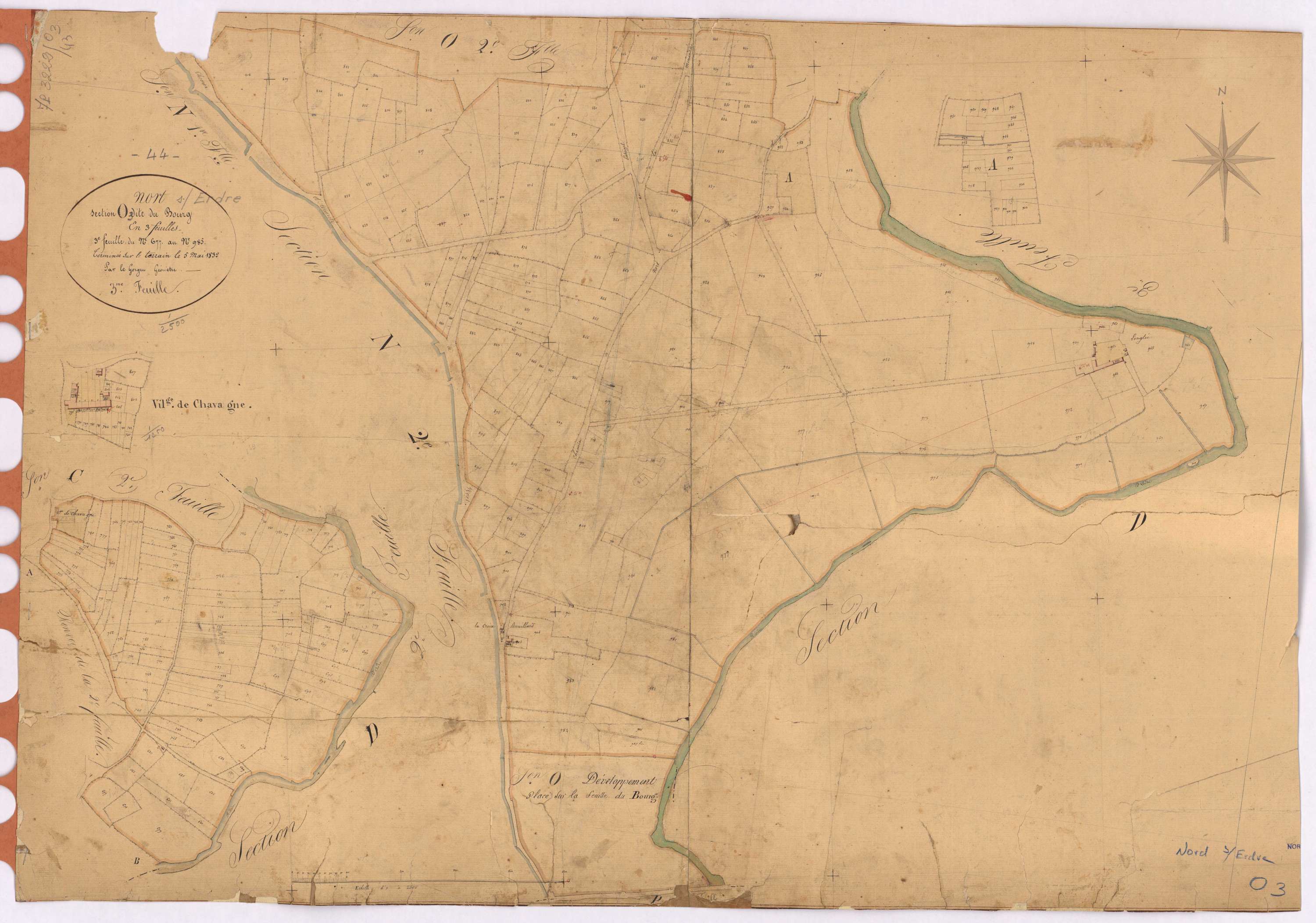 Nort-sur-Erdre - Section O3 Bourg (section du) ; 677-985
