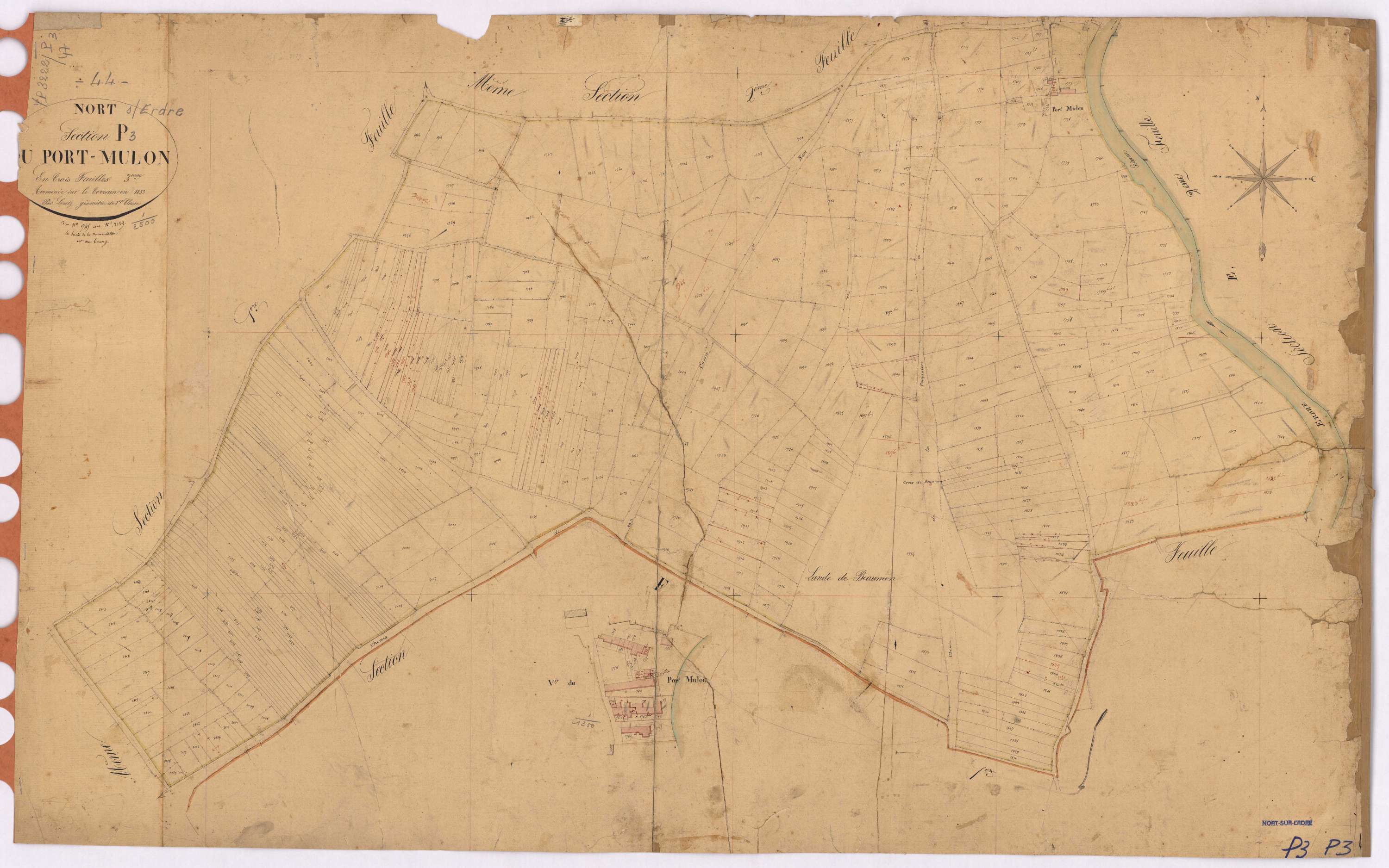 Nort-sur-Erdre - Section P3 Port-Mulon (section du) ; 1745-2129