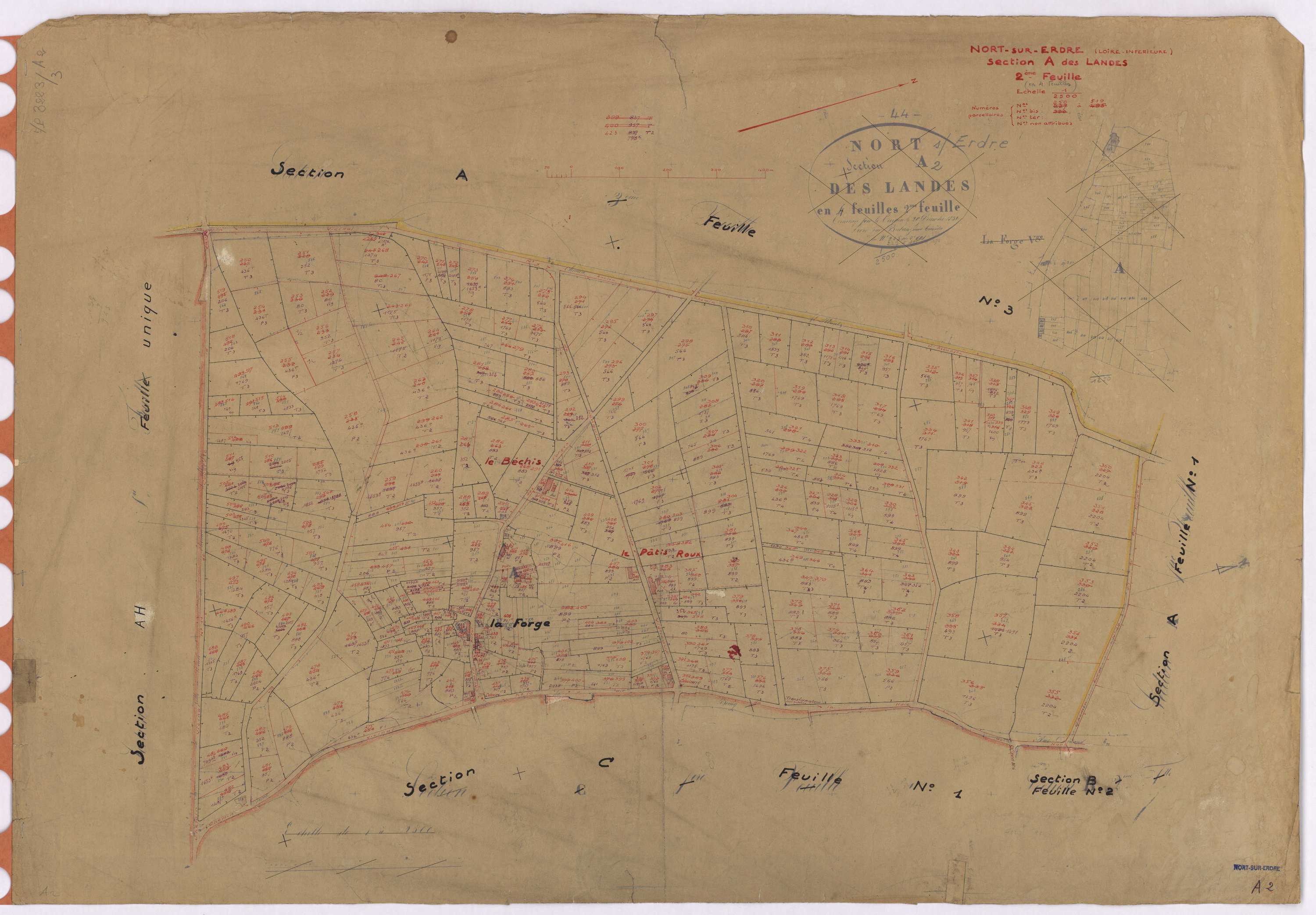 Nort-sur-Erdre - Section A2 Landes (section des) ; 250-519