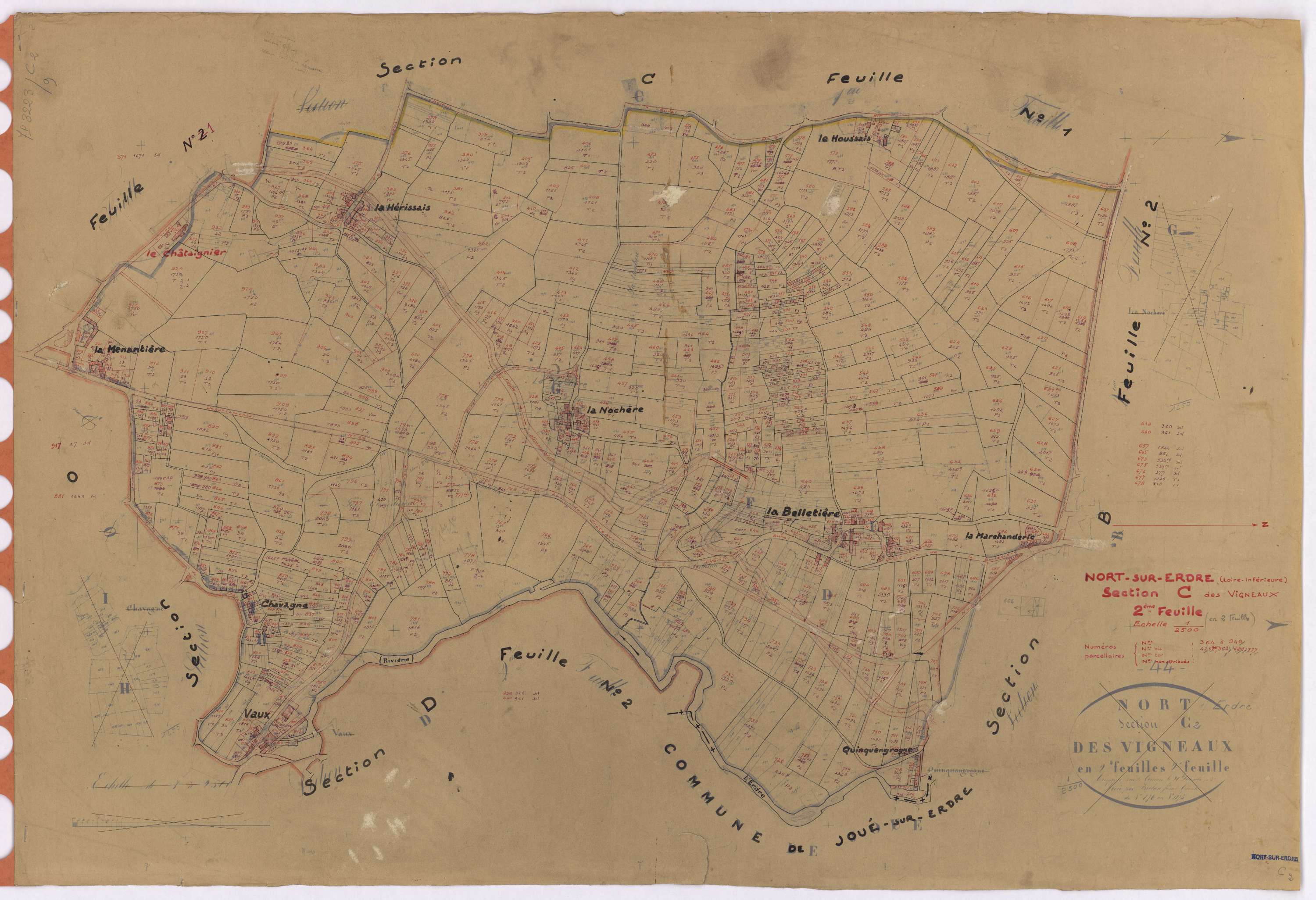 Nort-sur-Erdre - Section C2 Vigneaux (section des) ; 364-940