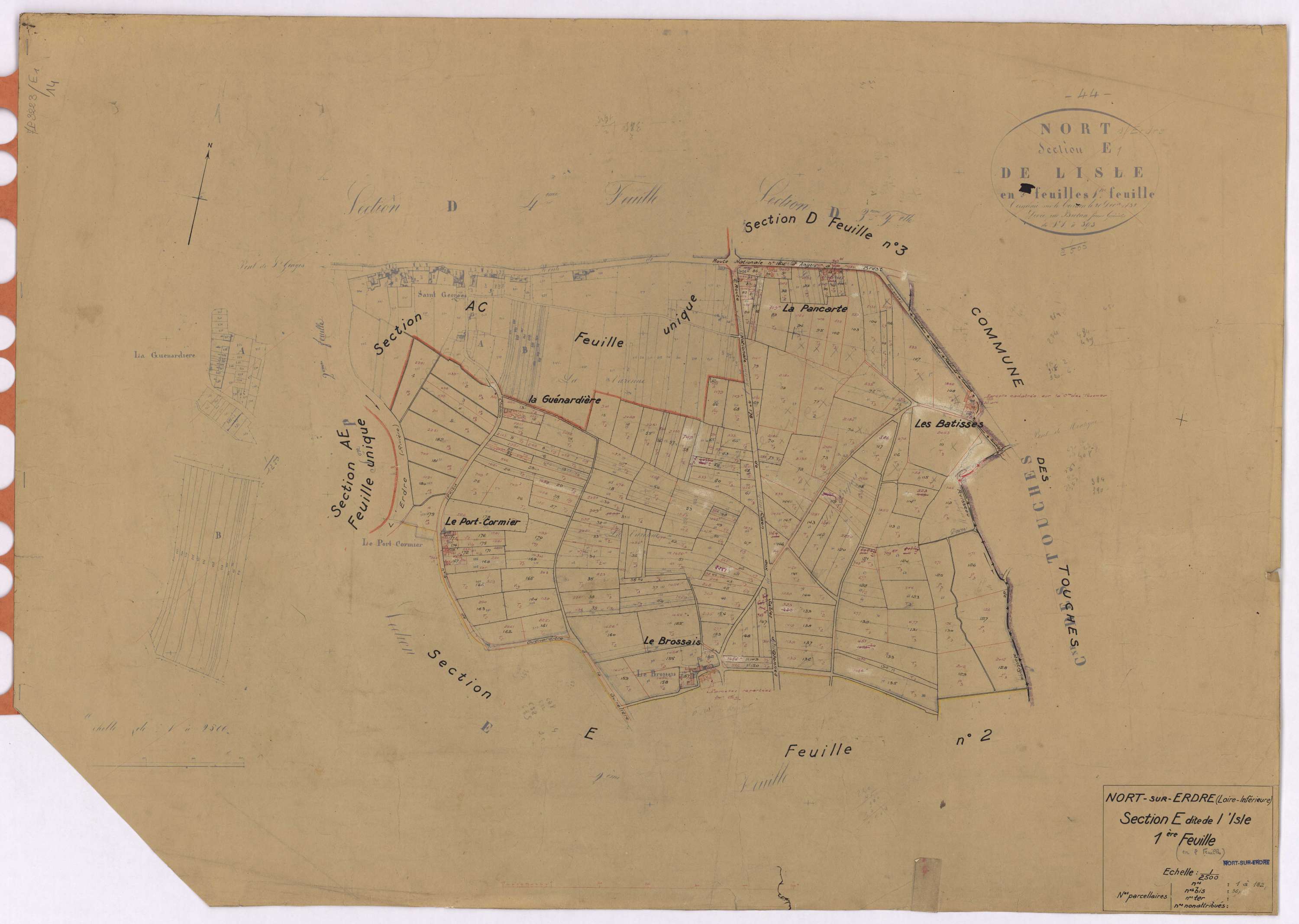 Nort-sur-Erdre - Section E1 Isle (section de l') ; 1-182