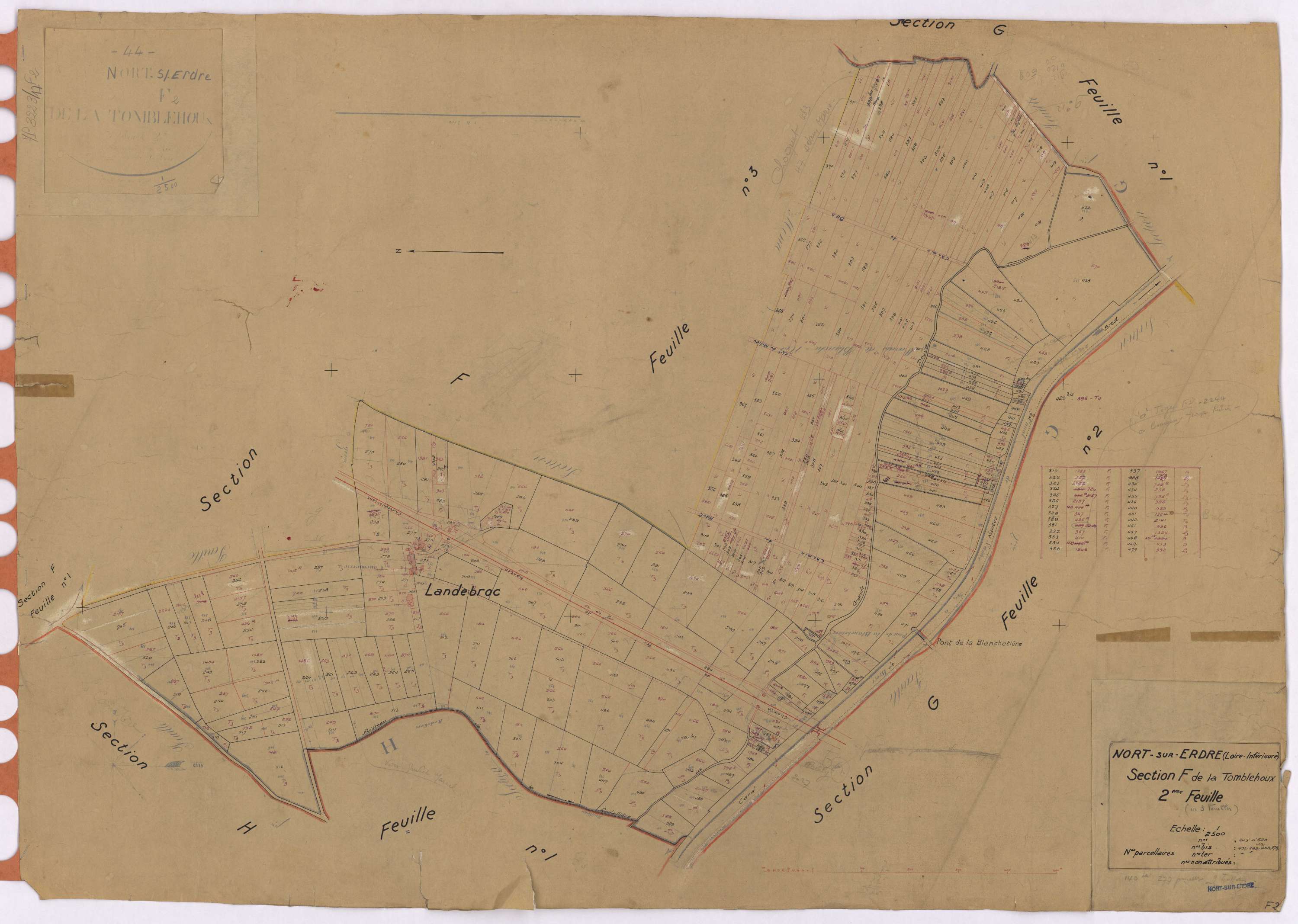 Nort-sur-Erdre - Section F2 Tomblehoux (section de La) ; 245-520