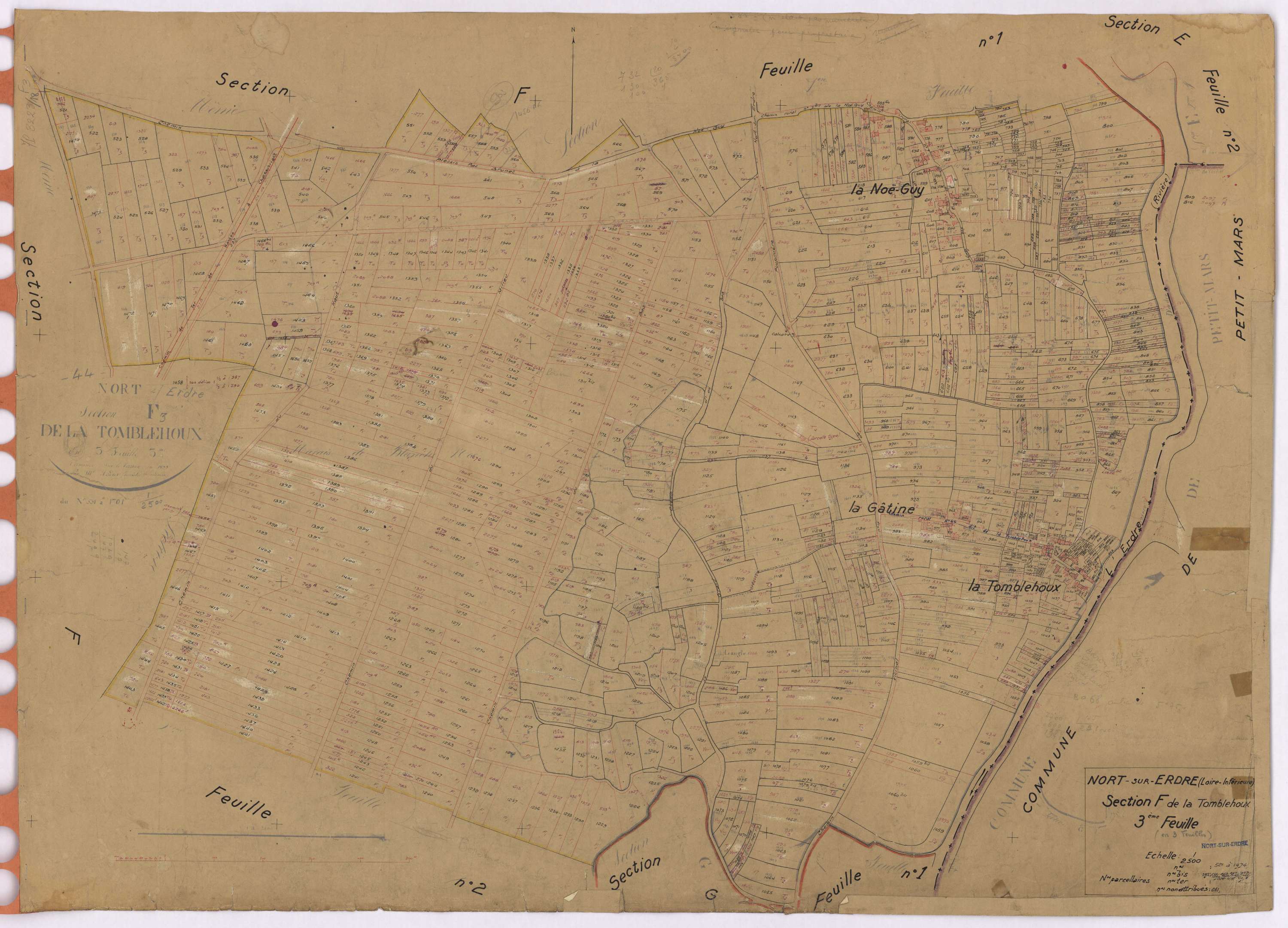 Nort-sur-Erdre - Section F3 Tomblehoux (section de La) ; 521-1474
