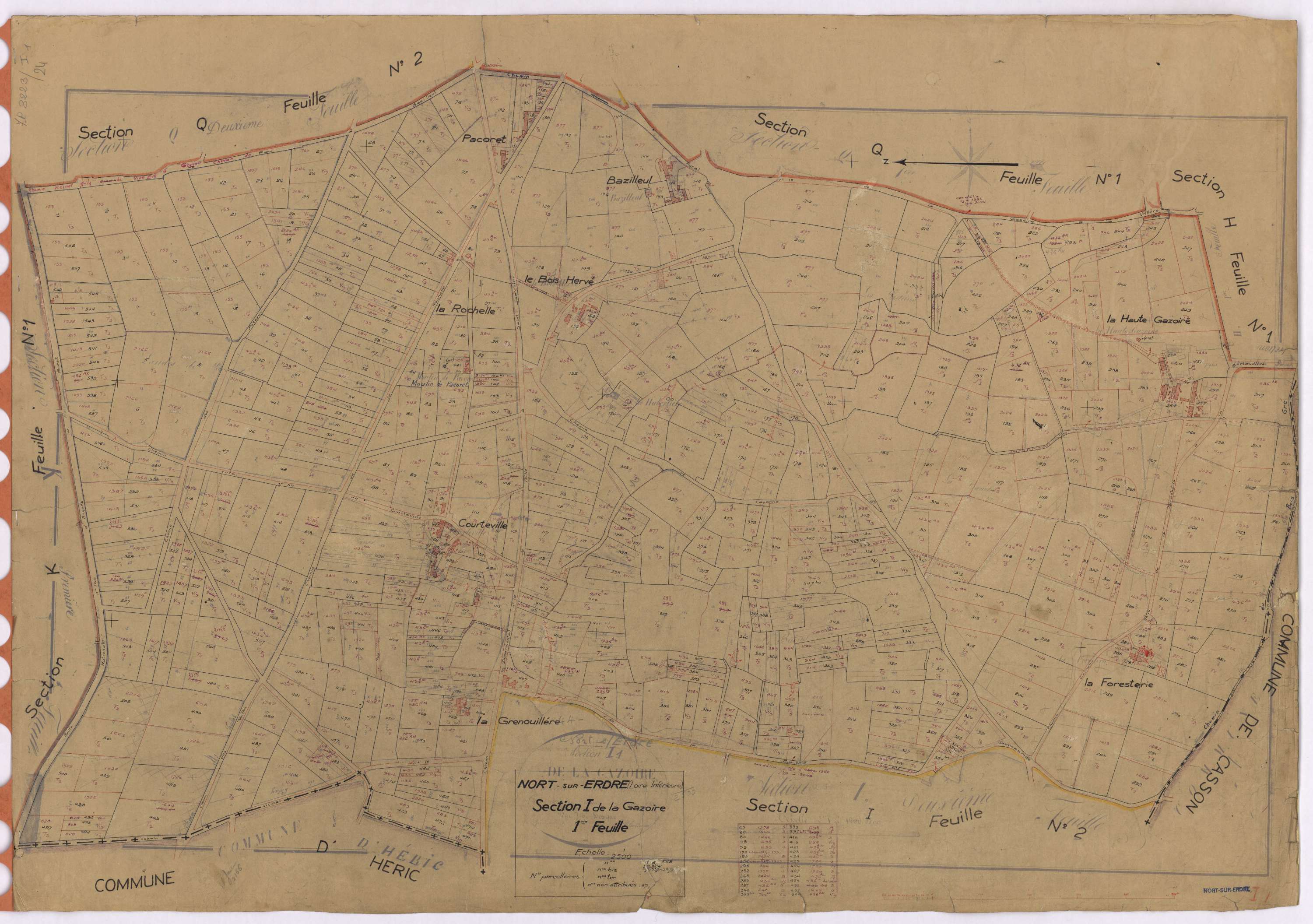 Nort-sur-Erdre - Section I1 Gazoire (section de La) ; 1-548