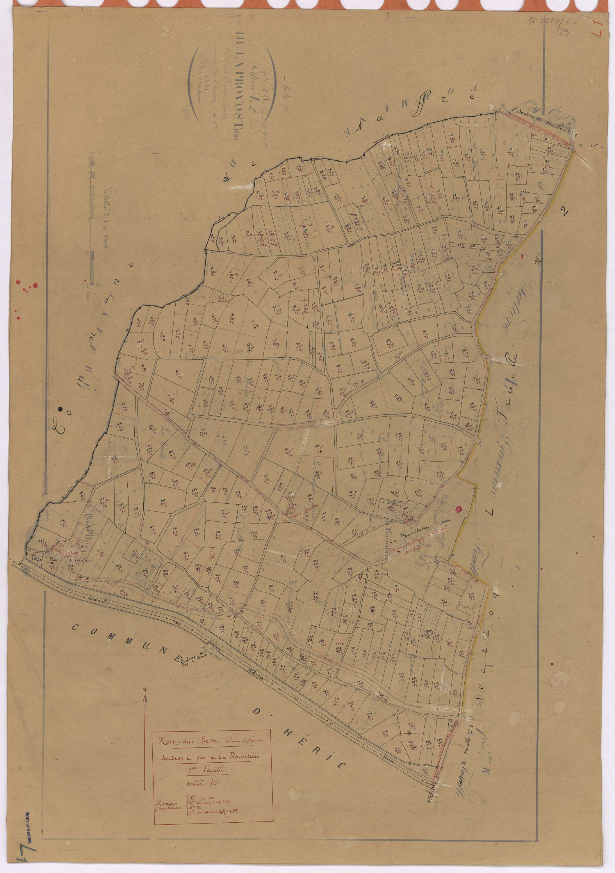 Nort-sur-Erdre - Section L1 Provostière (section de La) ; 1-401