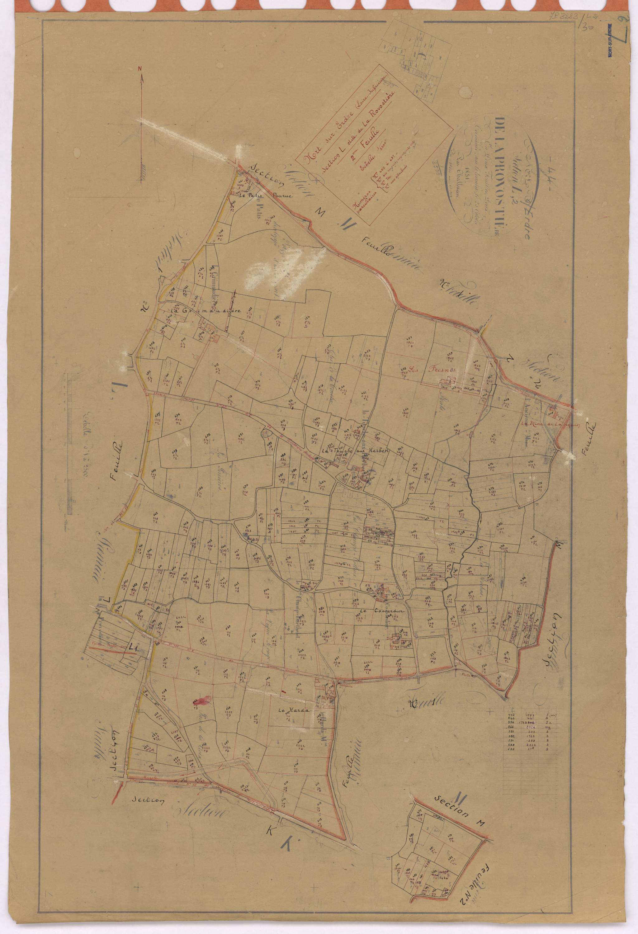 Nort-sur-Erdre - Section L2 Provostière (section de La) ; 402-697