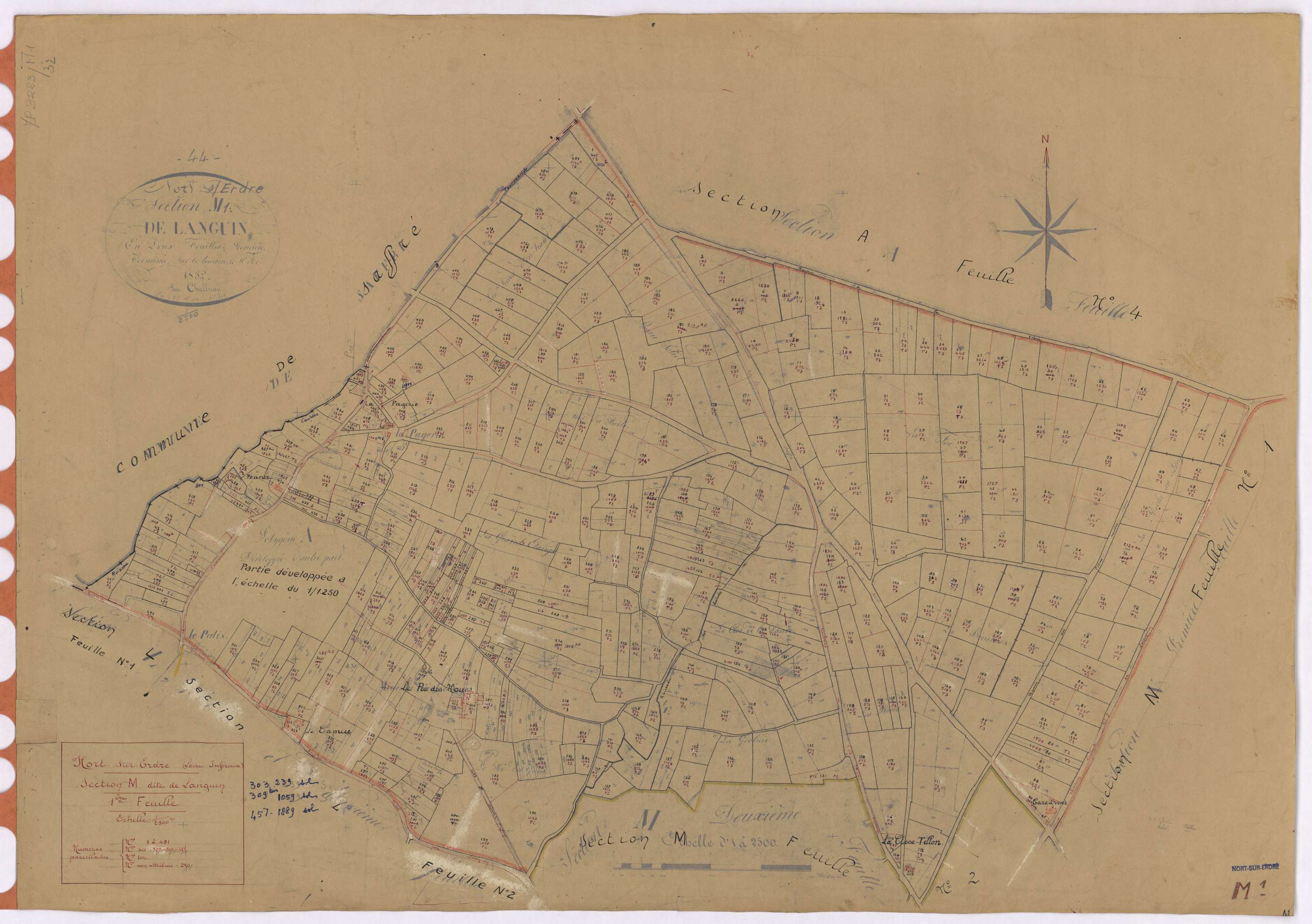 Nort-sur-Erdre - Section M1 Languin (section de) ; 1-481