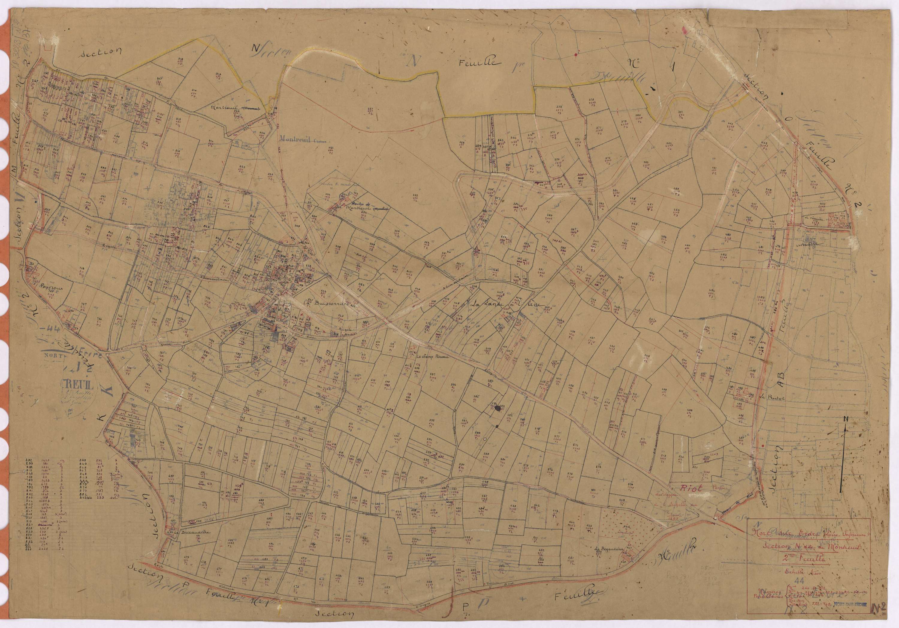 Nort-sur-Erdre - Section N2 Montreuil (section de) ; 266-912