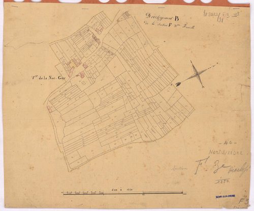 Nort-sur-Erdre - Section F3 (développement) Tomblehoux (section de La) ; 532-1701 ; développement du village de la Noë-Guy