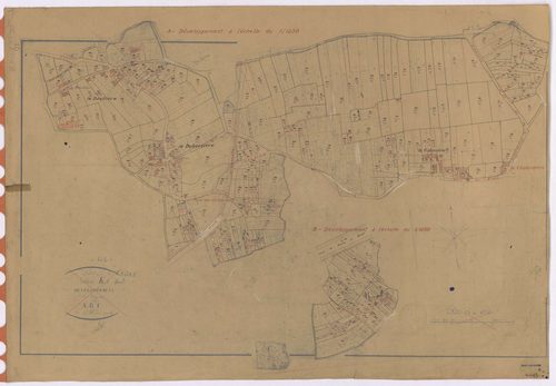 Nort-sur-Erdre - Section K1 (développement) Rabinière (section de La) ; 1-858 ; développement des parties A et B