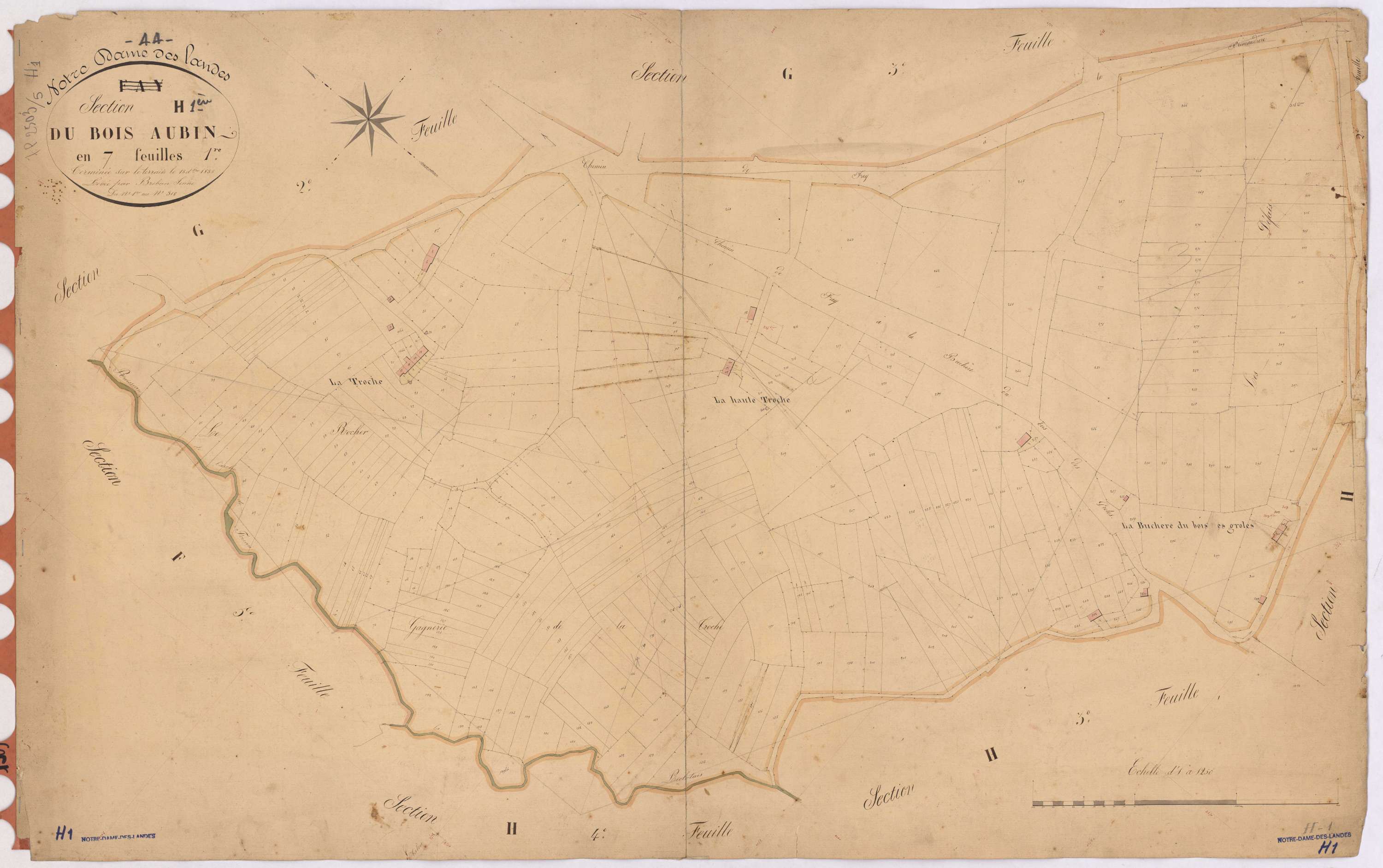 Notre-Dame-des-Landes - Section H1 Bois Aubin (section du) ; 1-318
