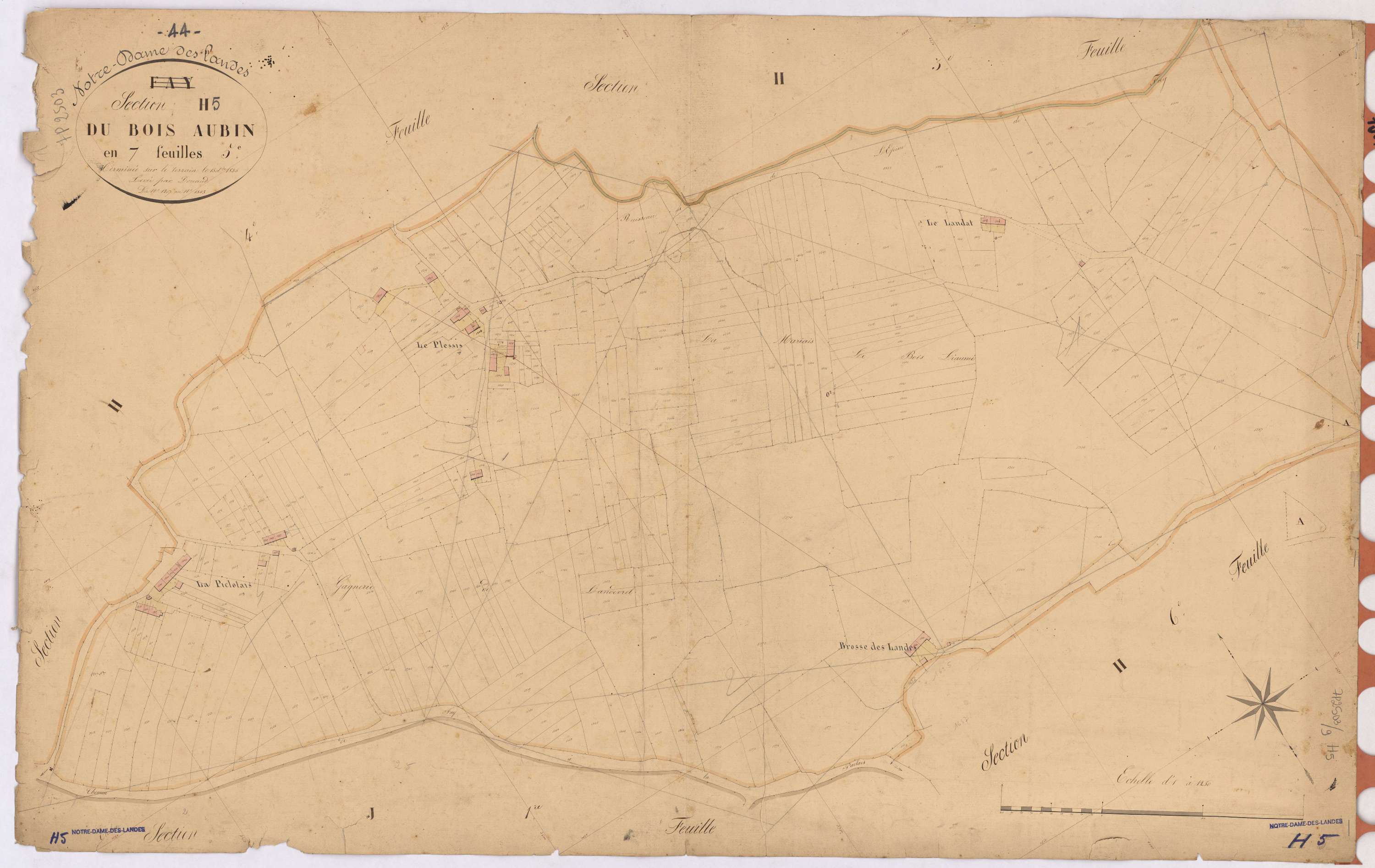 Notre-Dame-des-Landes - Section H5 Bois Aubin (section du) ; 1207-1543